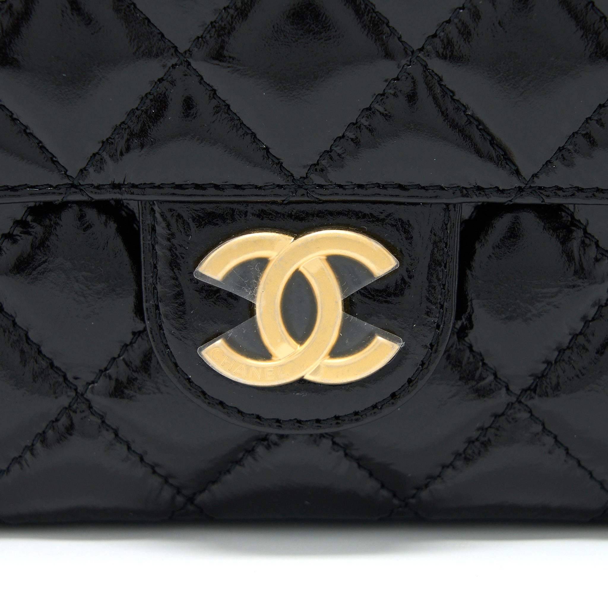 CHANEL 23C SMALL HOBO BAG SHINY CALFSKIN BLACK BRUSHED GHW (MICROCHIP)