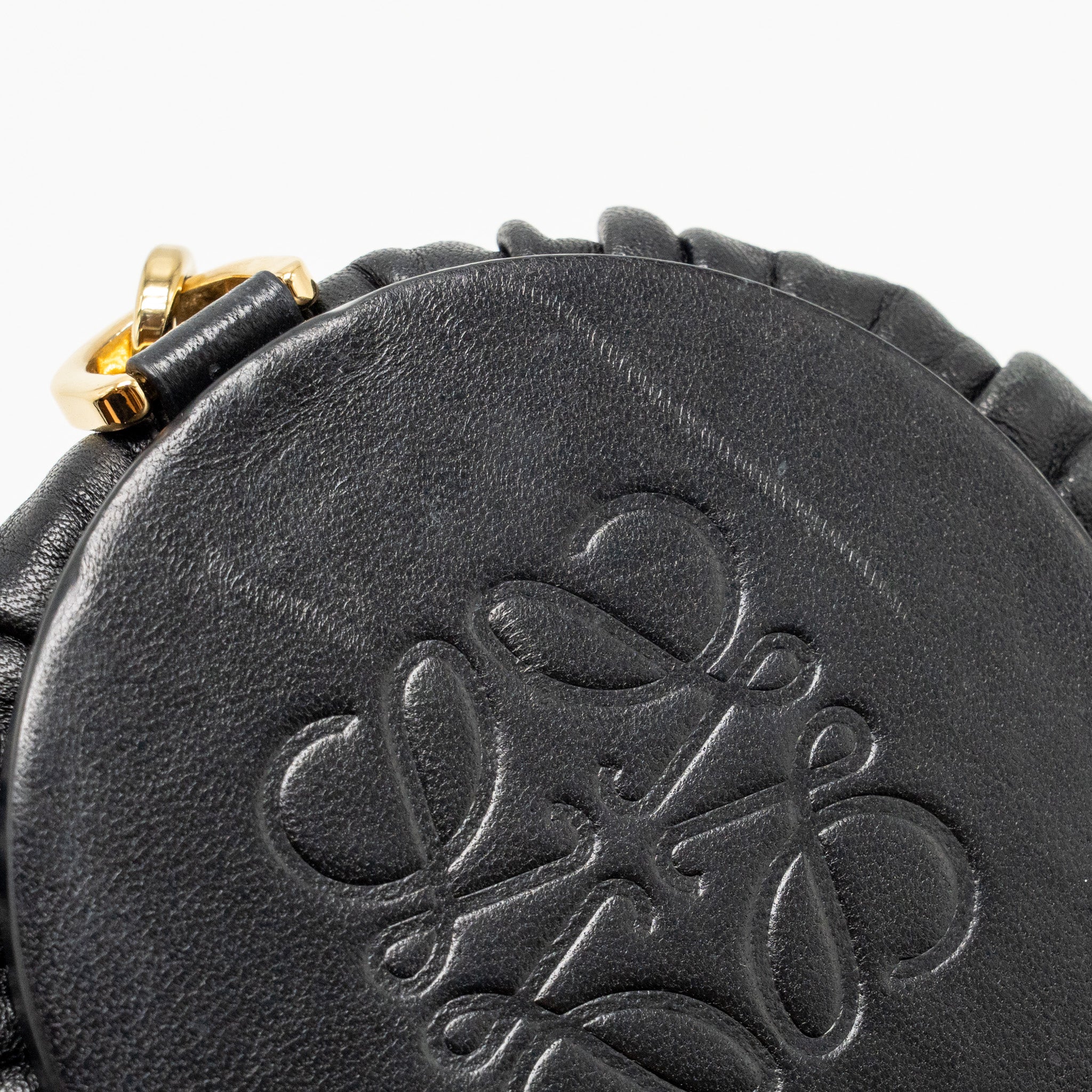 LOEWE BRACELET POUCH LAMBSKIN BLACK GHW