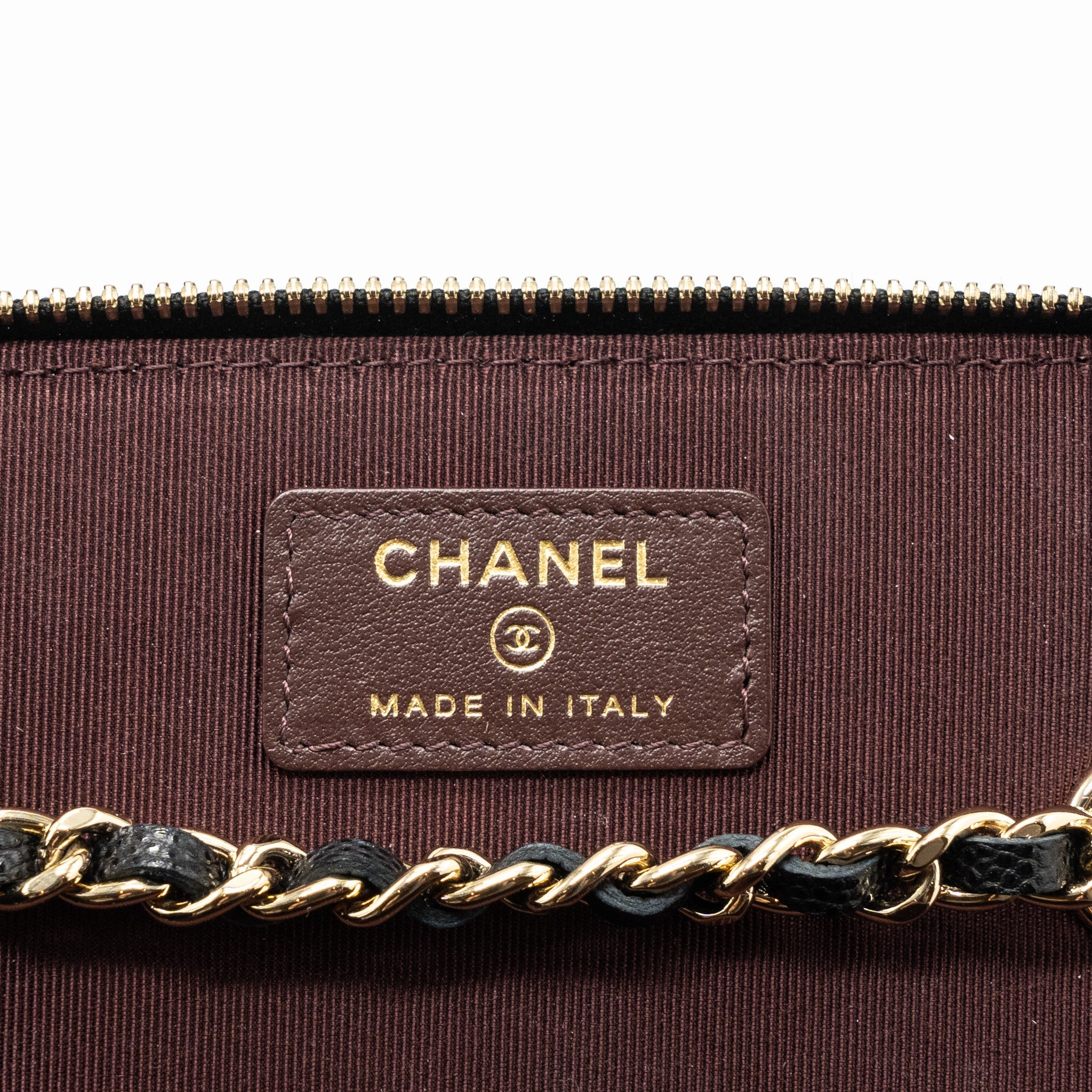 CHANEL LONG VANITY WITH CHAIN CAVIAR BLACK LGHW