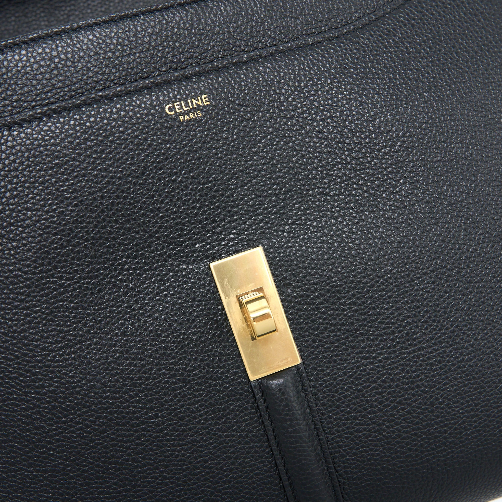 CELINE 16 BAG GRAINED CALFSKIN BLACK GHW