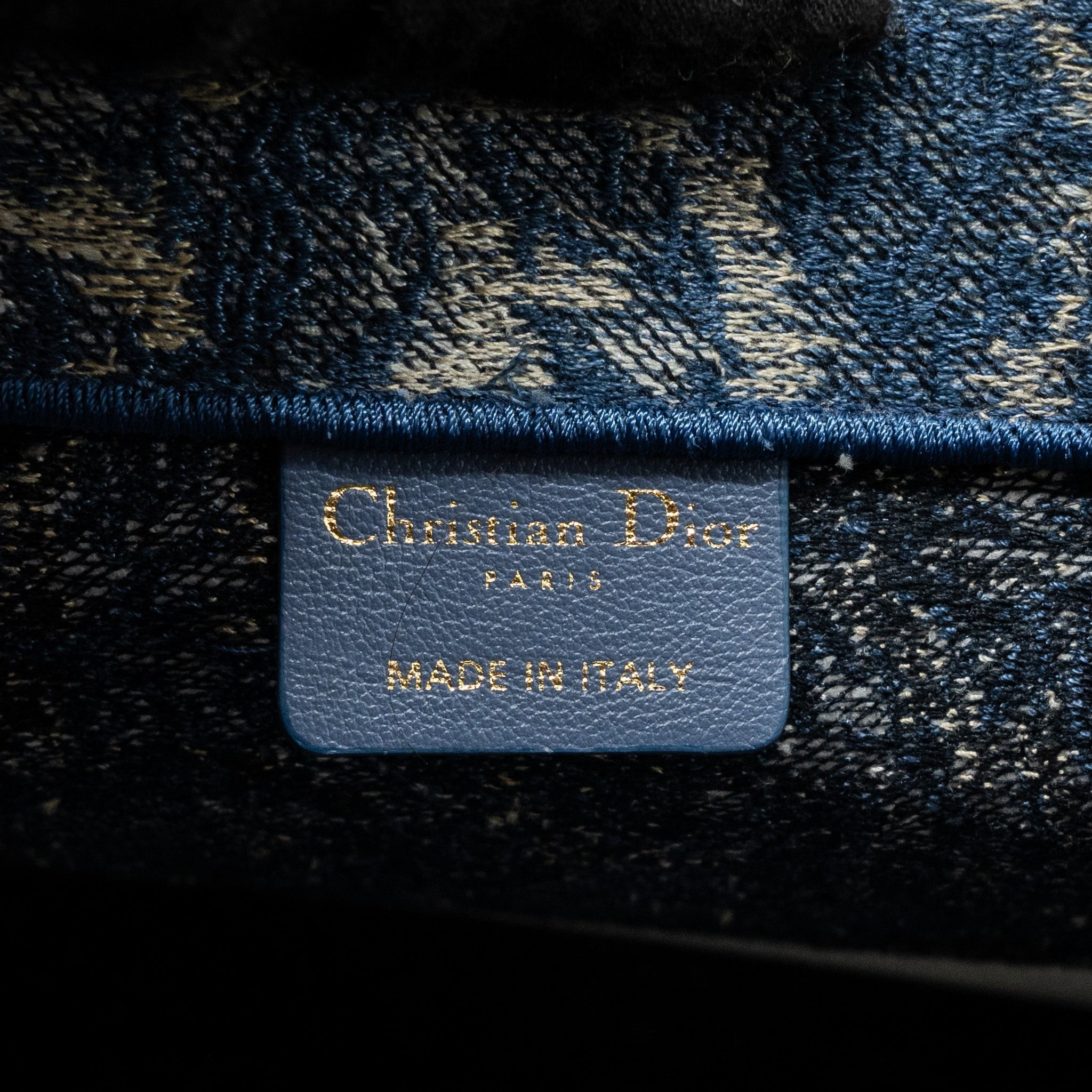 DIOR LARGE BOOK TOTE LIMITED PRINT CANVAS BLUE/ GREY/ MULTICOLOUR