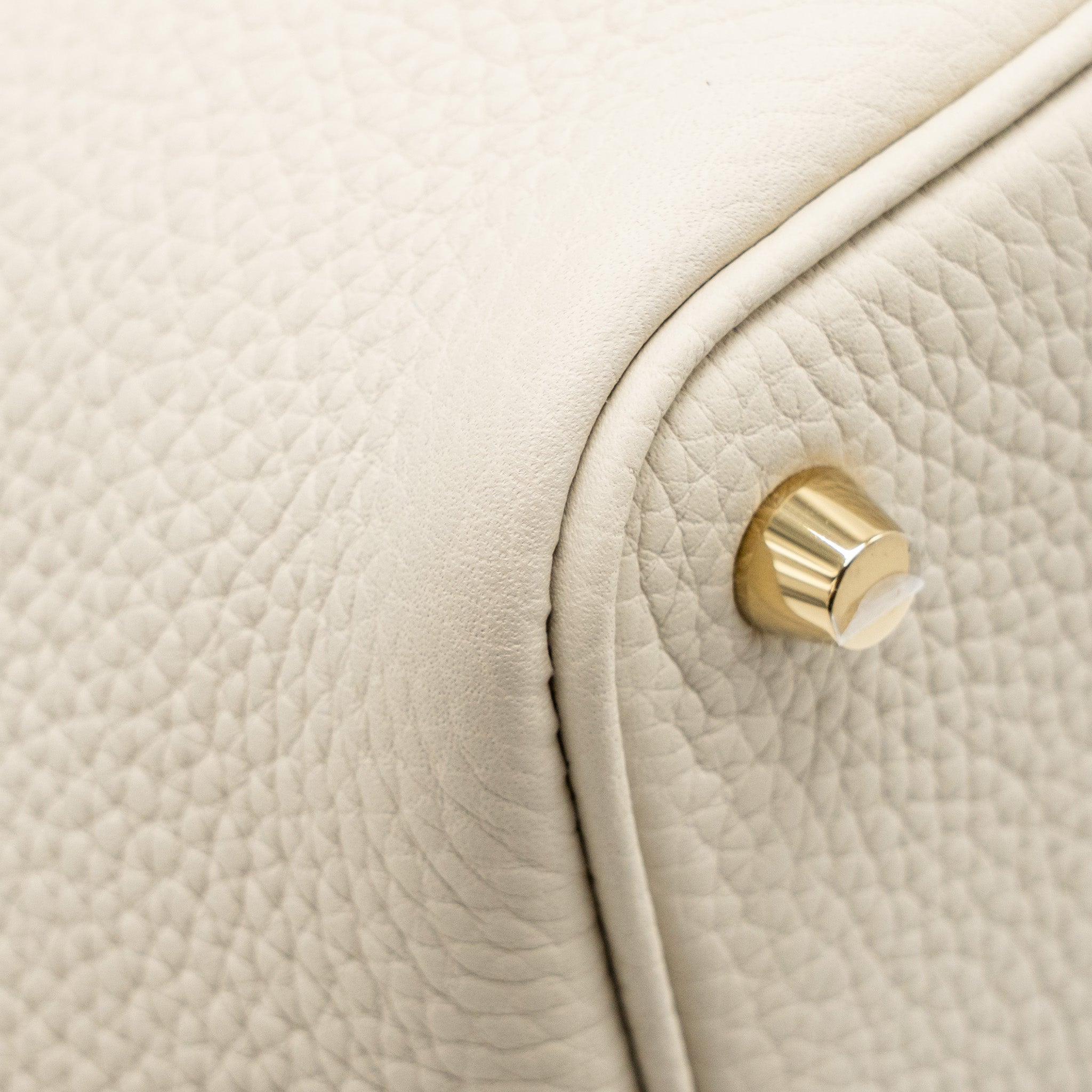 HERMES PICOTIN 18 TOUCH LOCK BAG CLEMENCE / OSTRICH BETON GHW