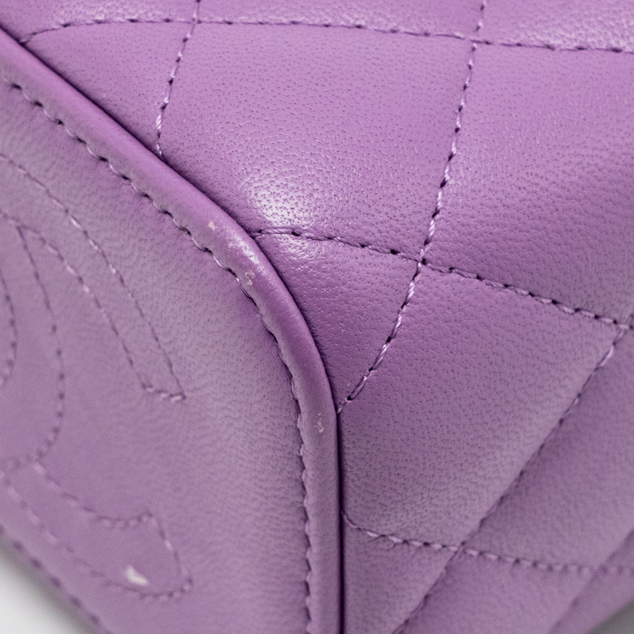 CHANEL MINI VANITY CASE WITH GIANT CHAIN LAMBSKIN PURPLE LGHW
