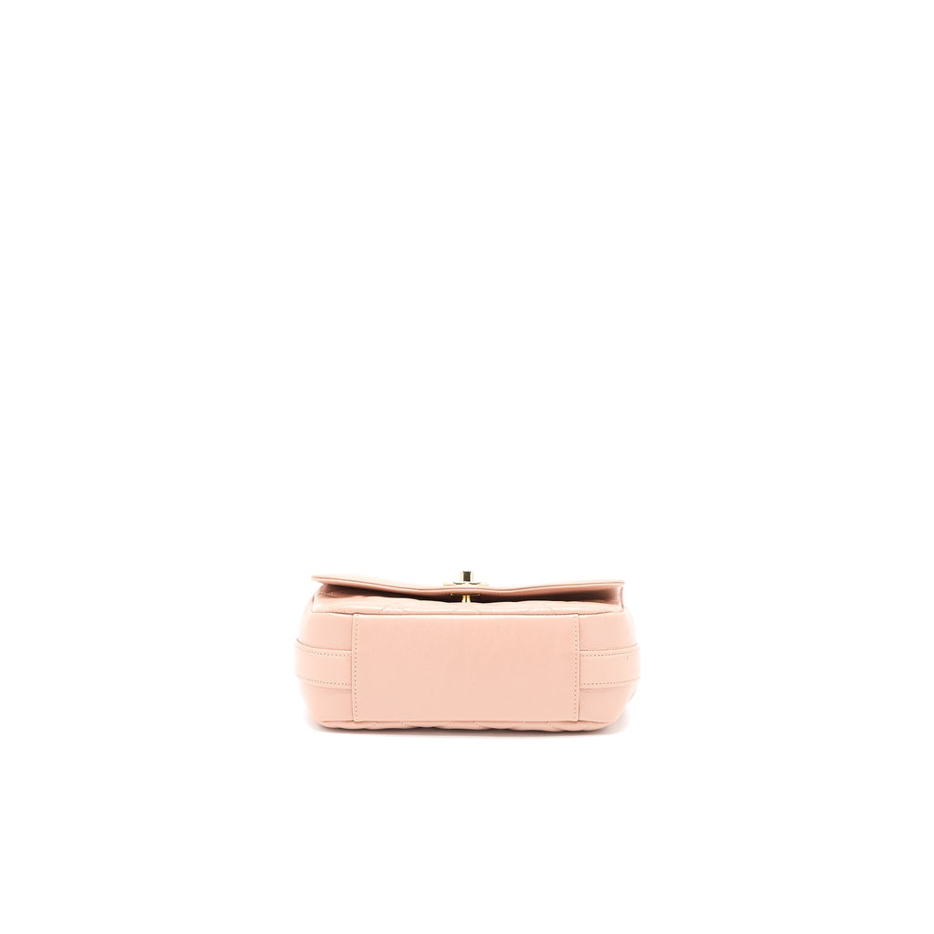 CHANEL SEASONAL FLAP BAG AGED CALFSKIN PINK LGHW
