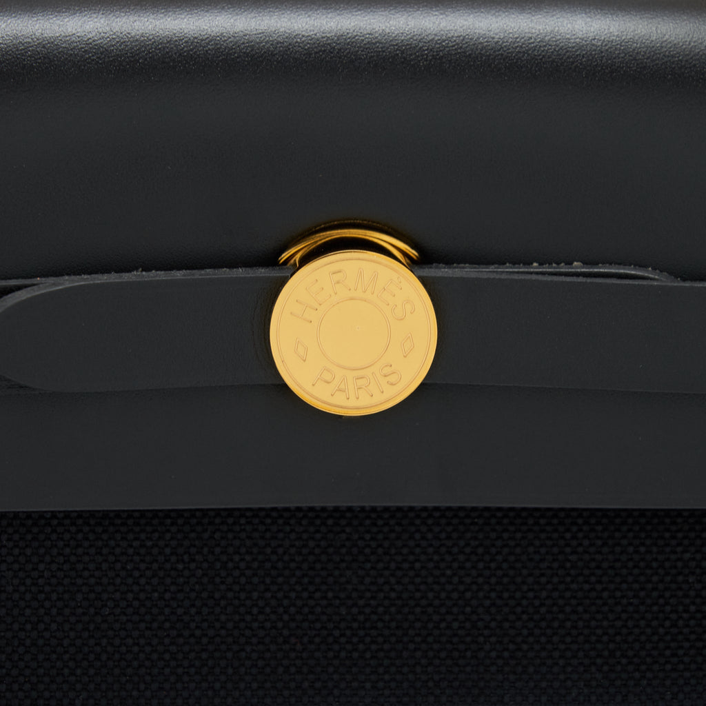 HERMES HERBAG RETOURNE ZIP 31 BAG BLACK GHW