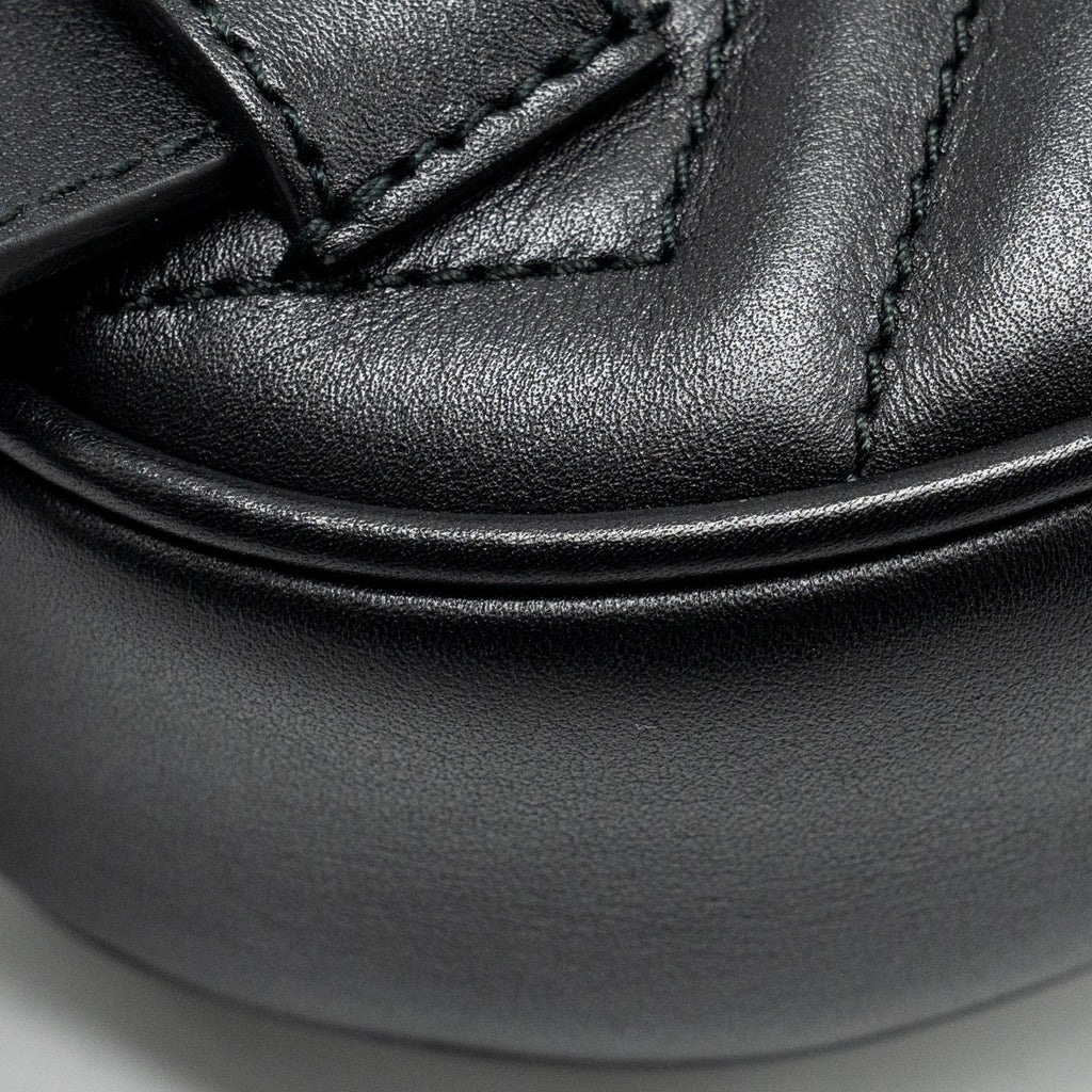 GUCCI GG MARMONT BELT BAG CALFSKIN BLACK GHW