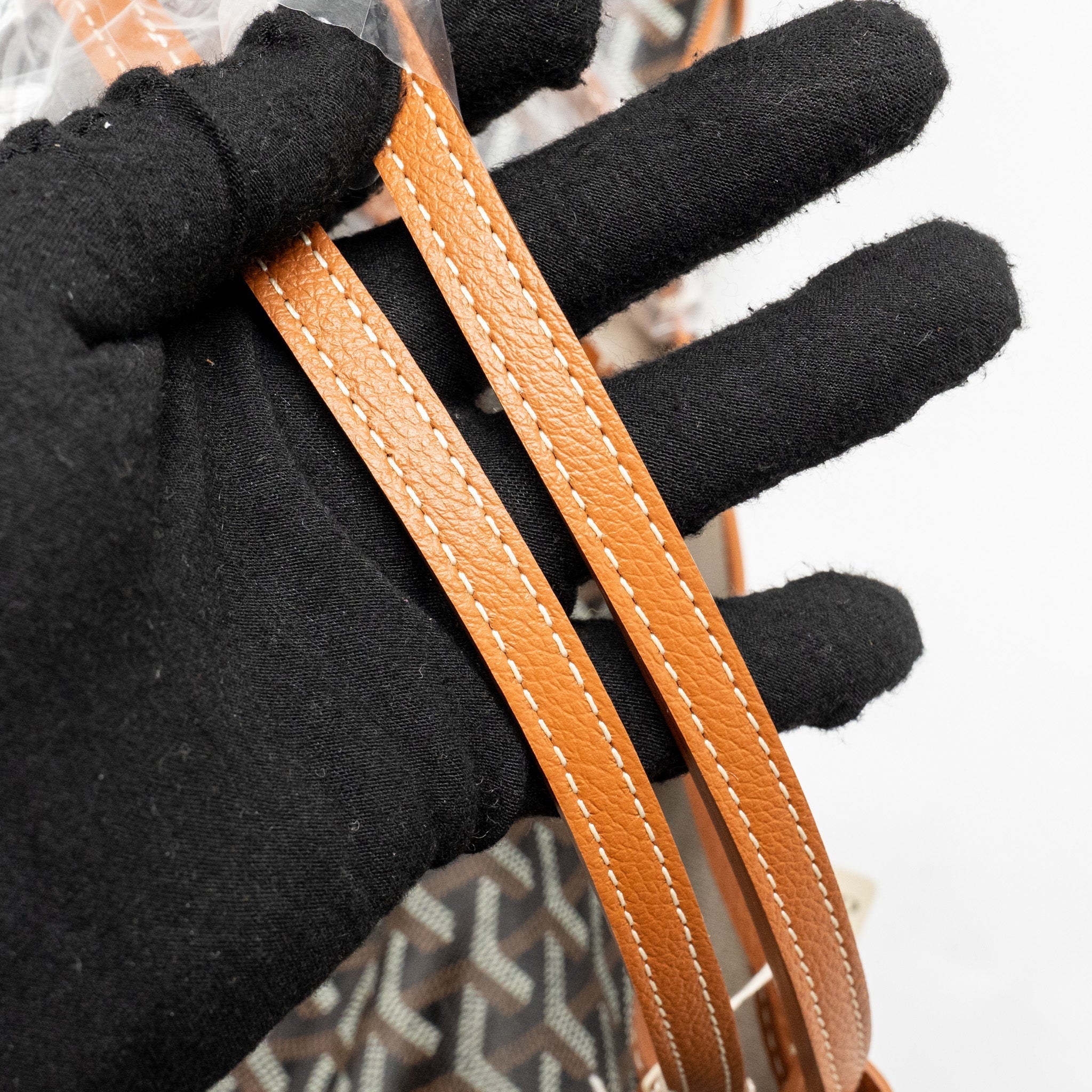GOYARD SAINT LOUIS GM TOTE GOYARDINE CANVAS BLACK/BROWN SHW