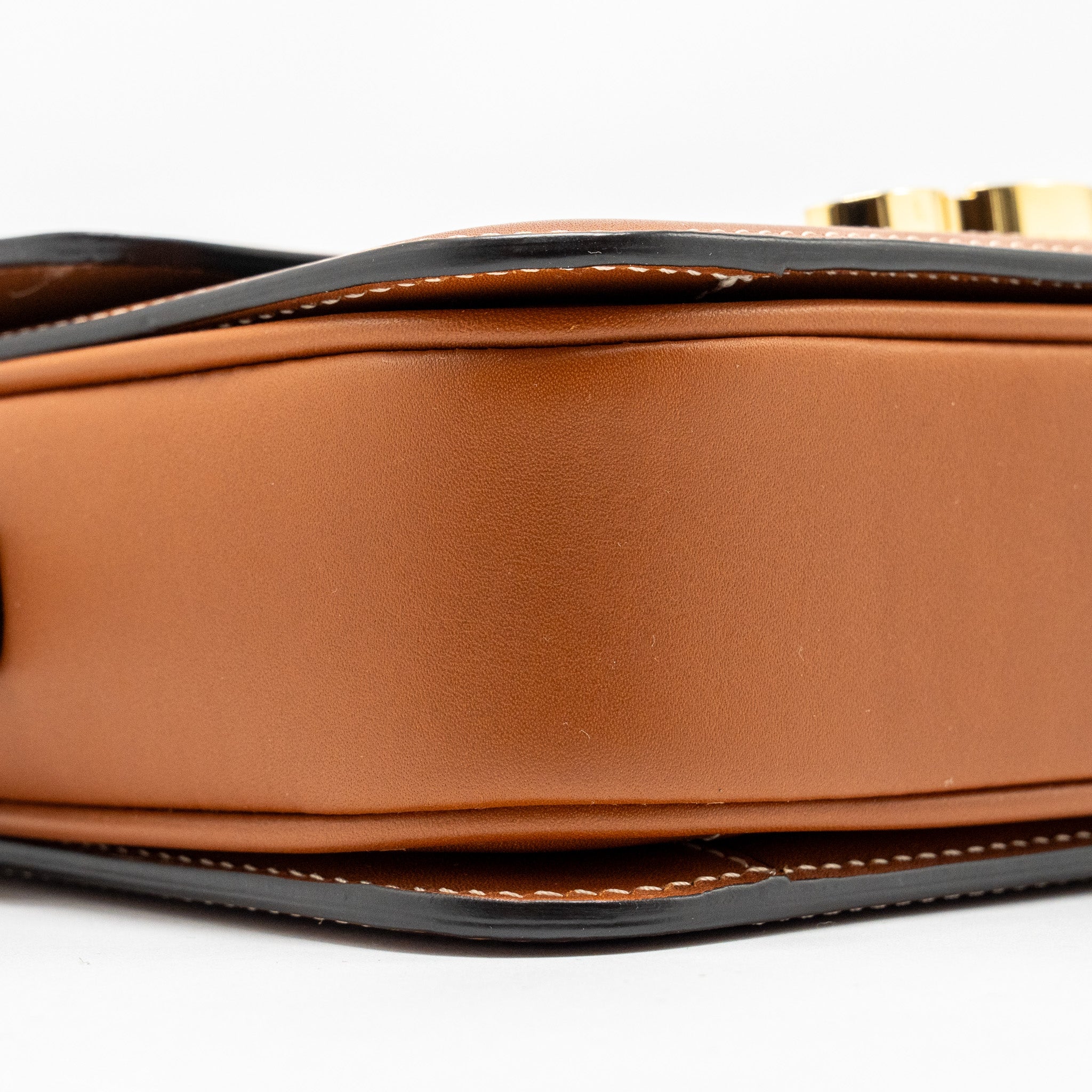 CELINE TEEN TRIOMPHE BAG IN TRIOMPHE CANVAS / CALFSKIN BROWN / MULTICOLOUR GHW