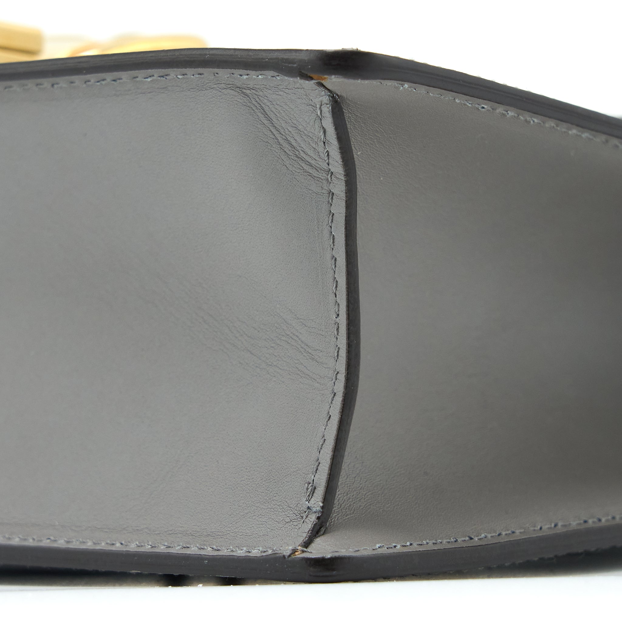 GUCCI SMALL SYLVIE SHOULDER BAG CALFSKIN GREY GHW