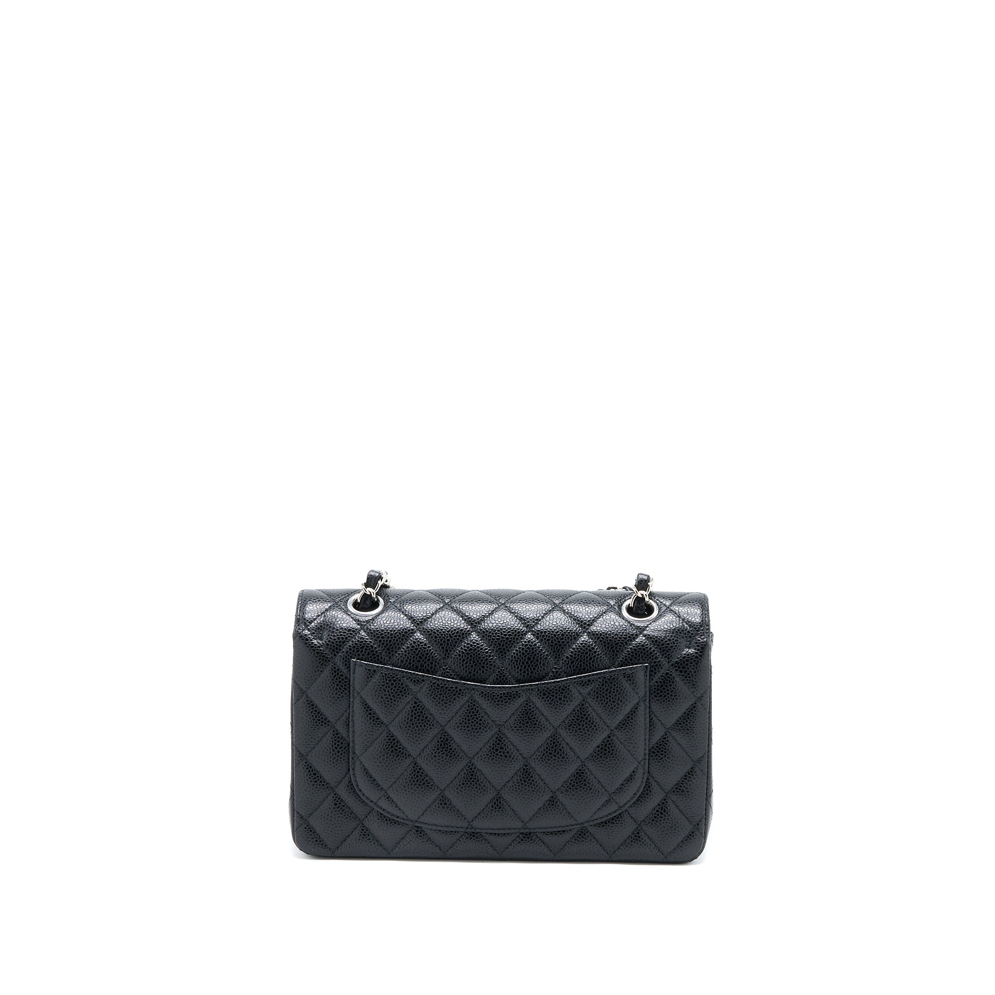 CHANEL SMALL CLASSIC FLAP BAG CAVIAR BLACK SHW