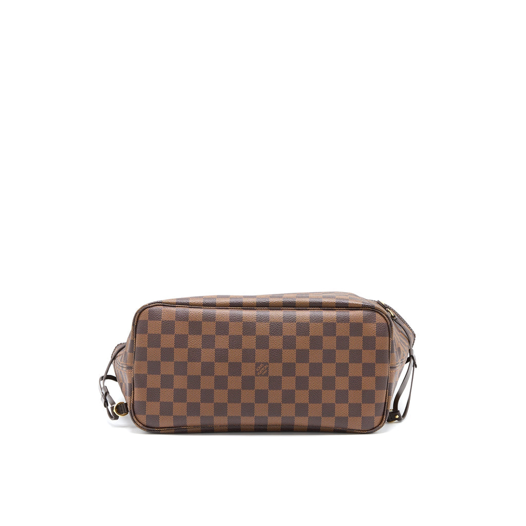 LOUIS VUITTON NEVERFULL MM DAMIER EBENE GHW WITH INITIAL S.S