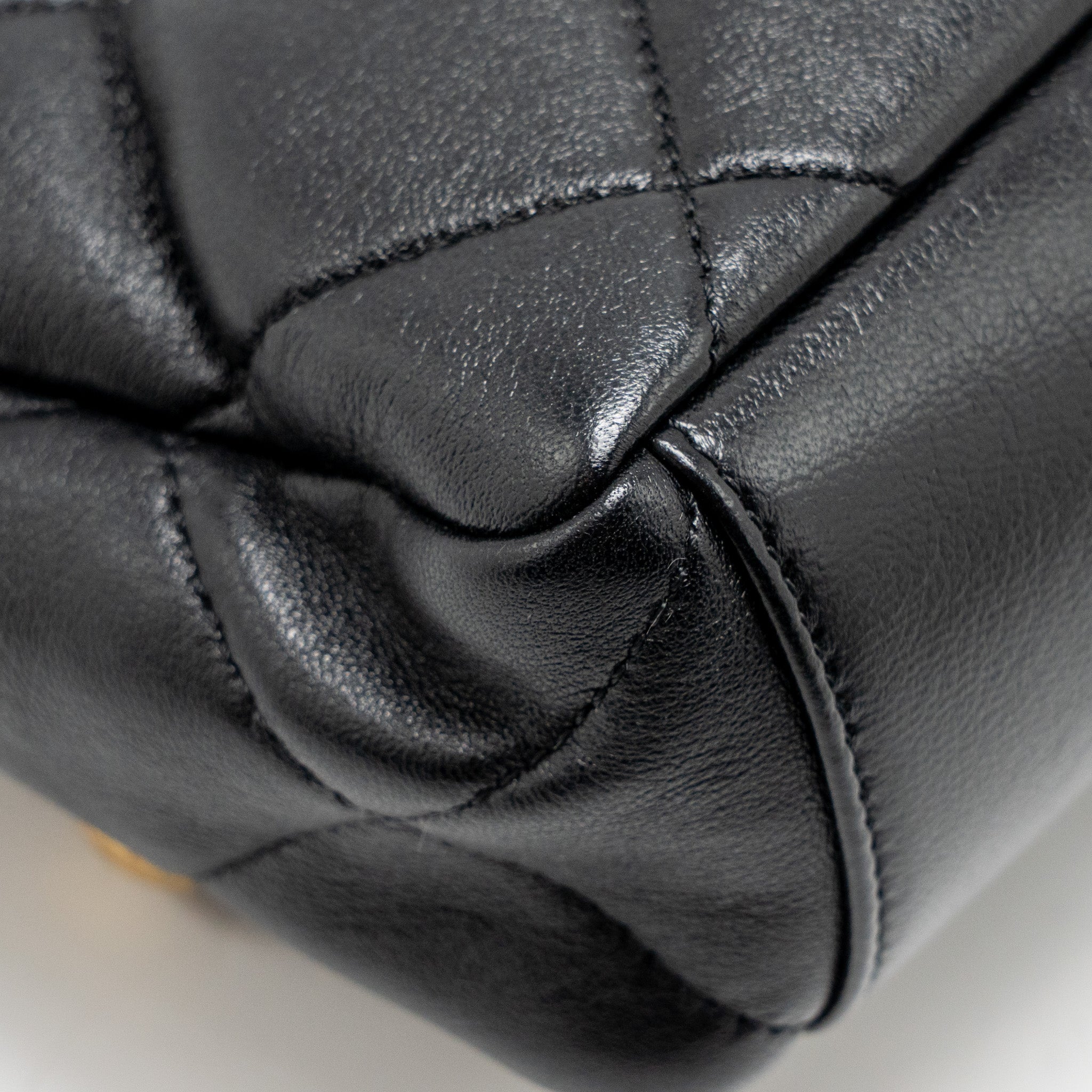 CHANEL LARGE HOBO BAG LAMBSKIN BLACK GHW (MICROCHIP)