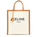 CELINE SMALL VERTICAL CABAS CANVAS WITH CELINE PRINT AND CALFSKIN