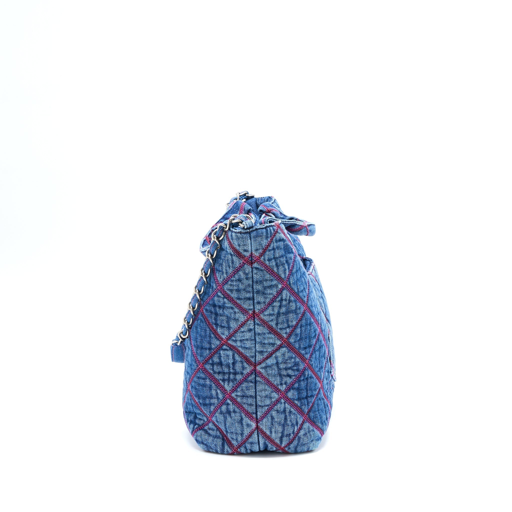 CHANEL COCO BEACH DENIM TOTE BAG SHW (MICROCHIP)