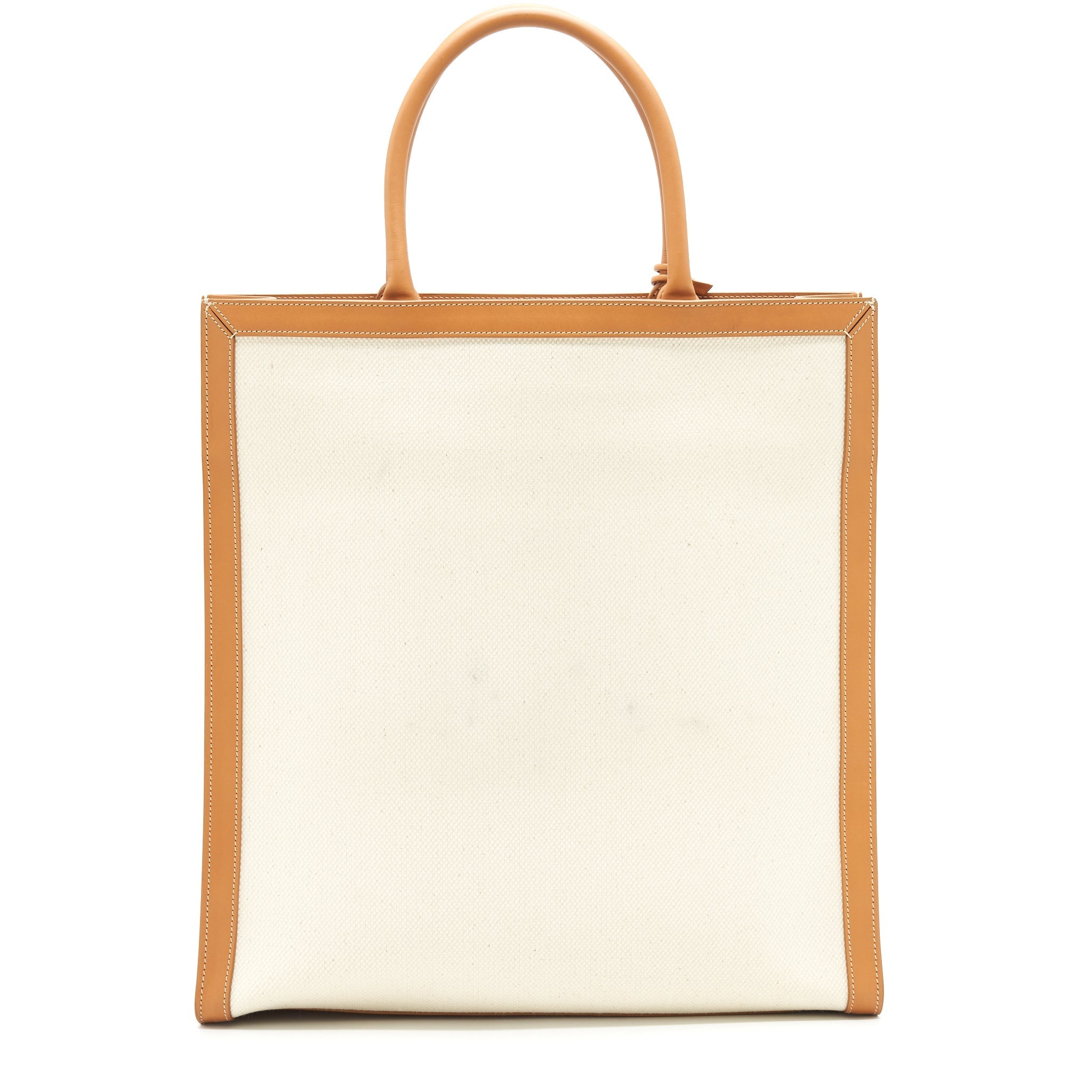 CELINE SMALL VERTICAL CABAS CANVAS WITH CELINE PRINT AND CALFSKIN