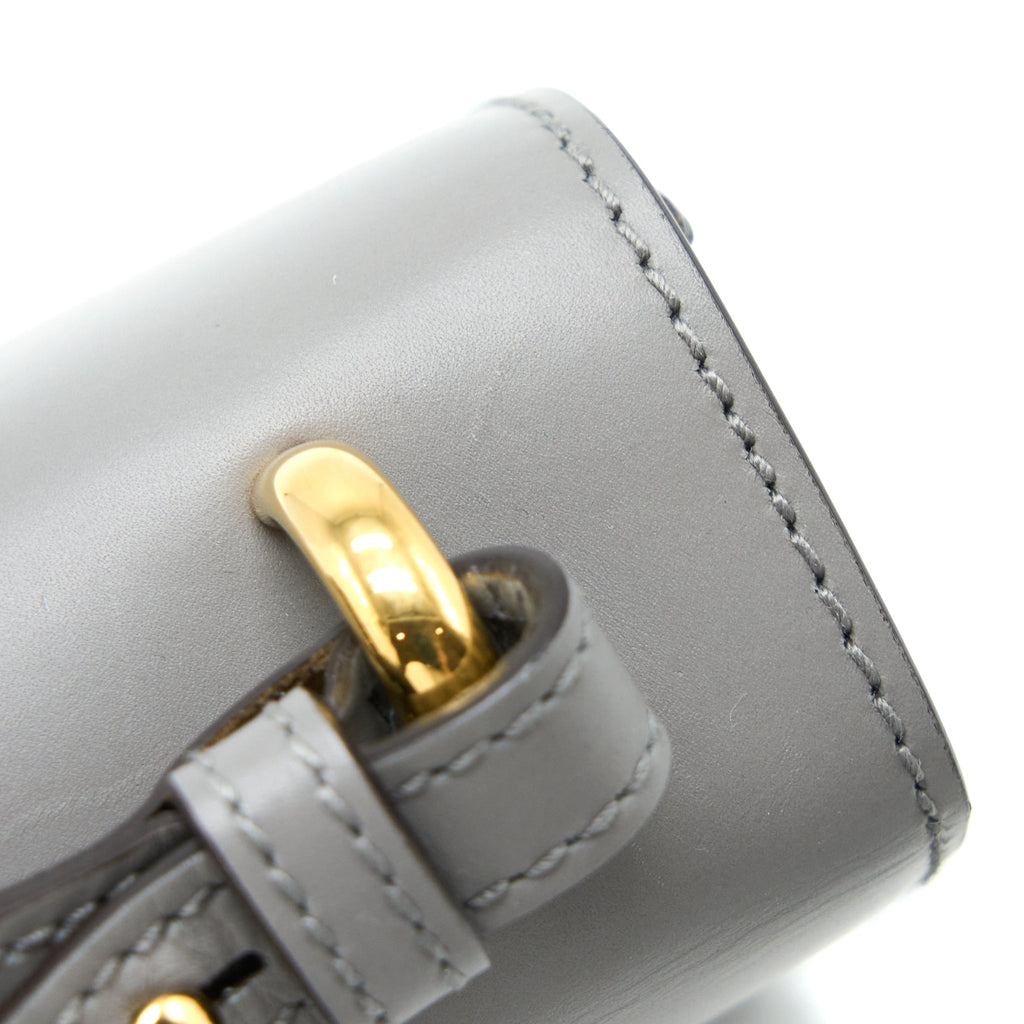 GUCCI SMALL SYLVIE SHOULDER BAG CALFSKIN GREY GHW
