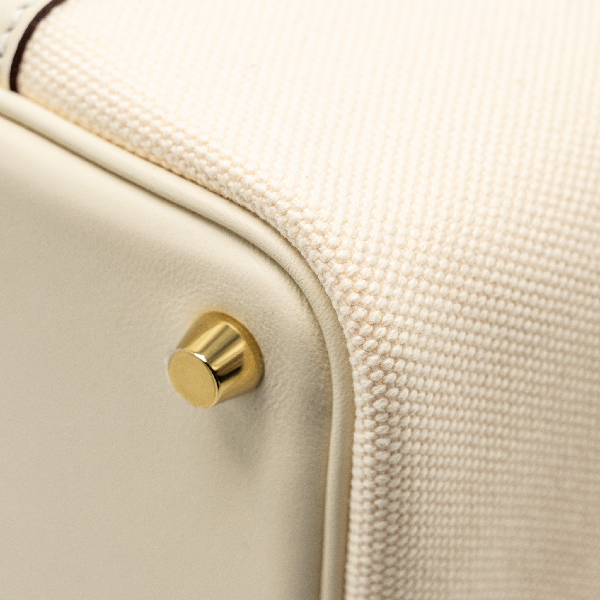 HERMES PICOTIN CARGO 18 LOCK BAG SWIFT / TOILE CANVAS NATA GHW