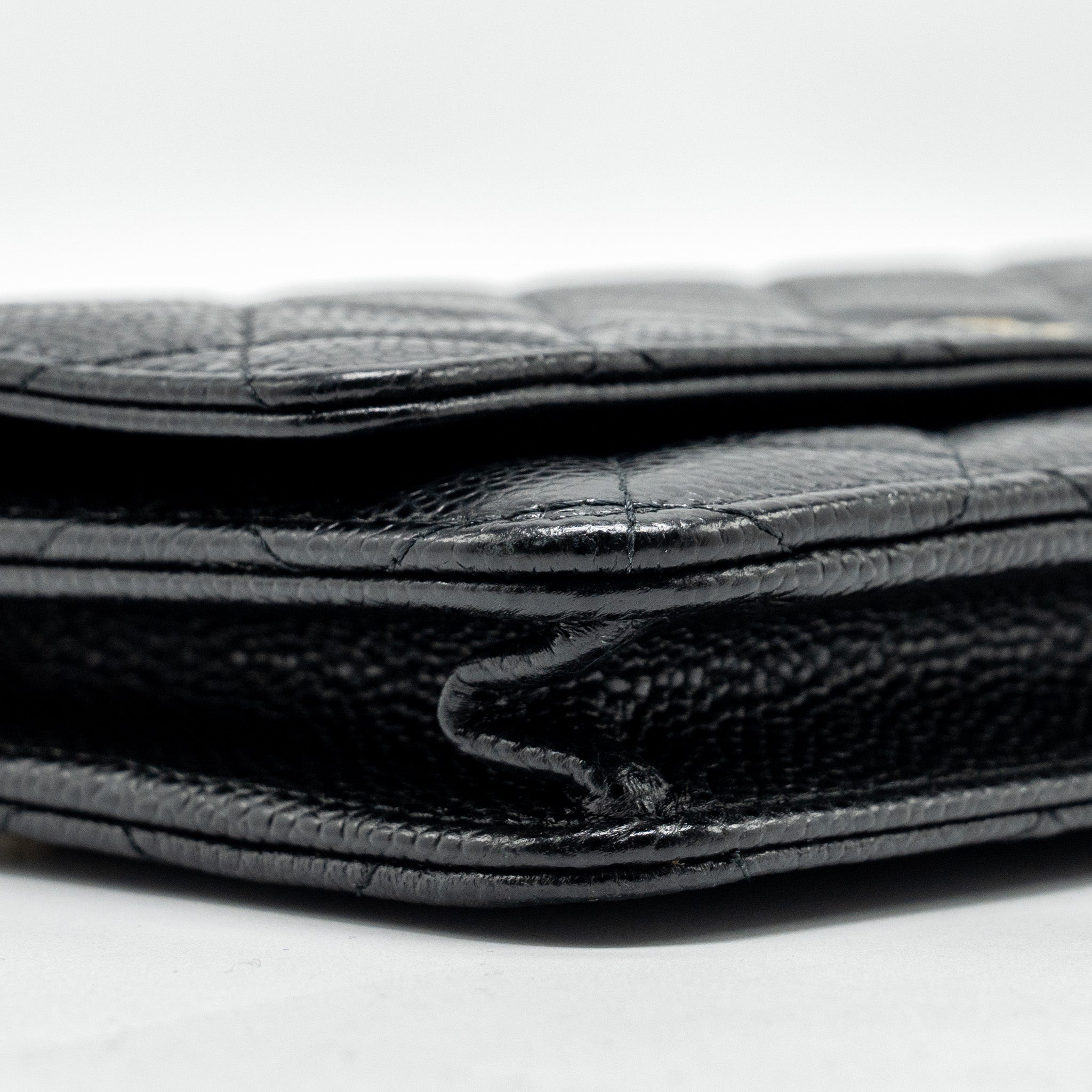 CHANEL CLASSIC WALLET ON CHAIN CAVIAR BLACK GHW
