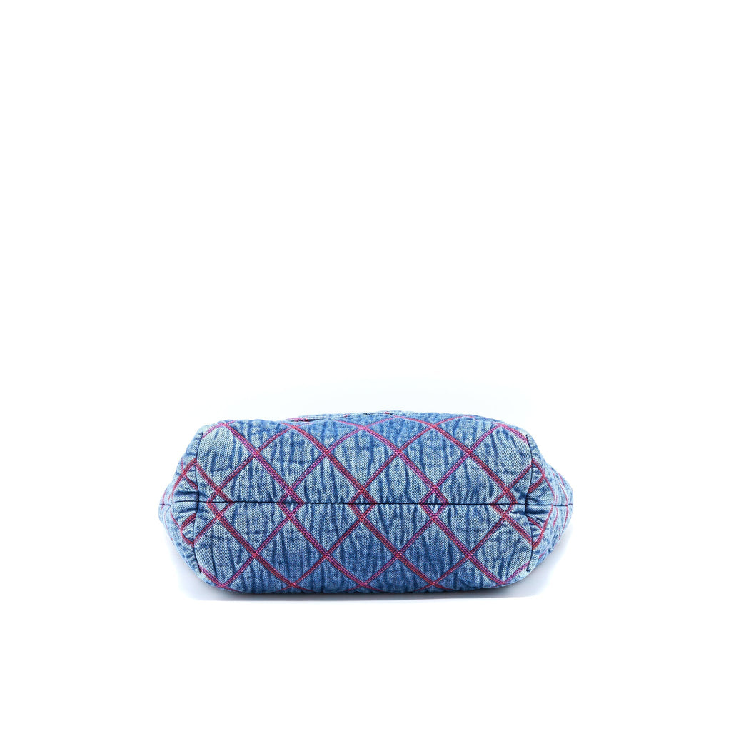 CHANEL COCO BEACH DENIM TOTE BAG SHW (MICROCHIP)