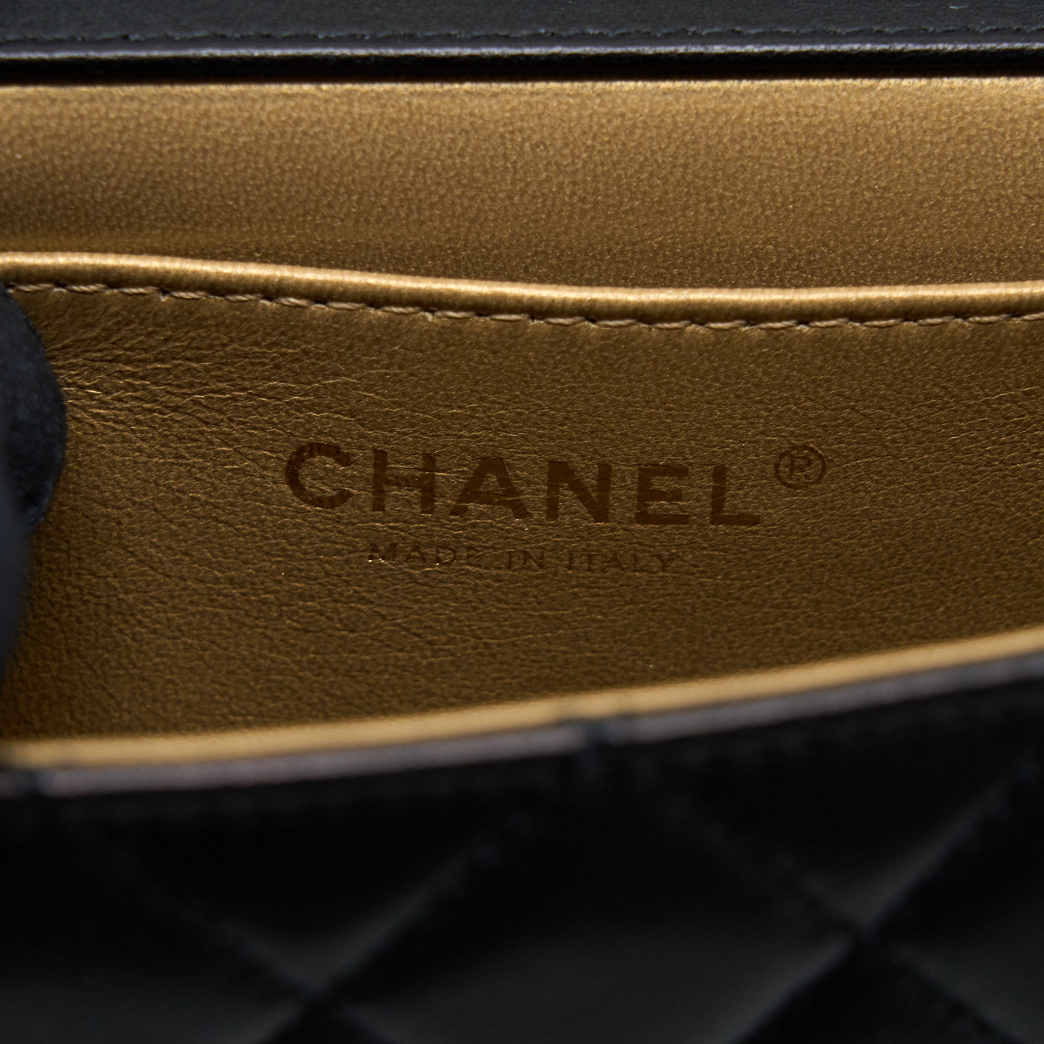 CHANEL VERTICAL PEARL FLAP BAG GOATSKIN BLACK BRUSHED GHW