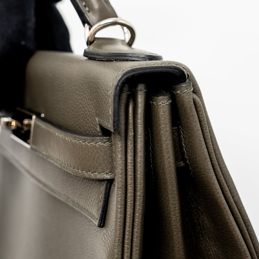 HERMES KELLY 28 EVERCOLOR VERT DE GRIS SHW