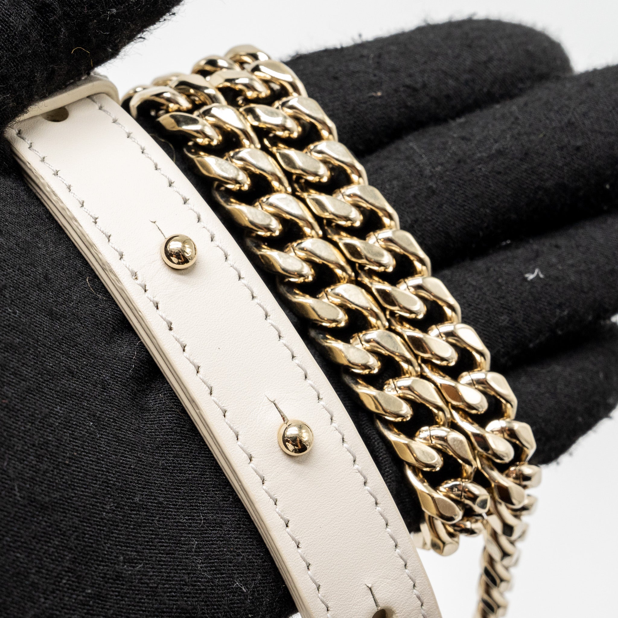 BVLGARI SERPENTI FLAP CHAIN BAG CALFSKIN LIMITED EDITION WHITE LGHW