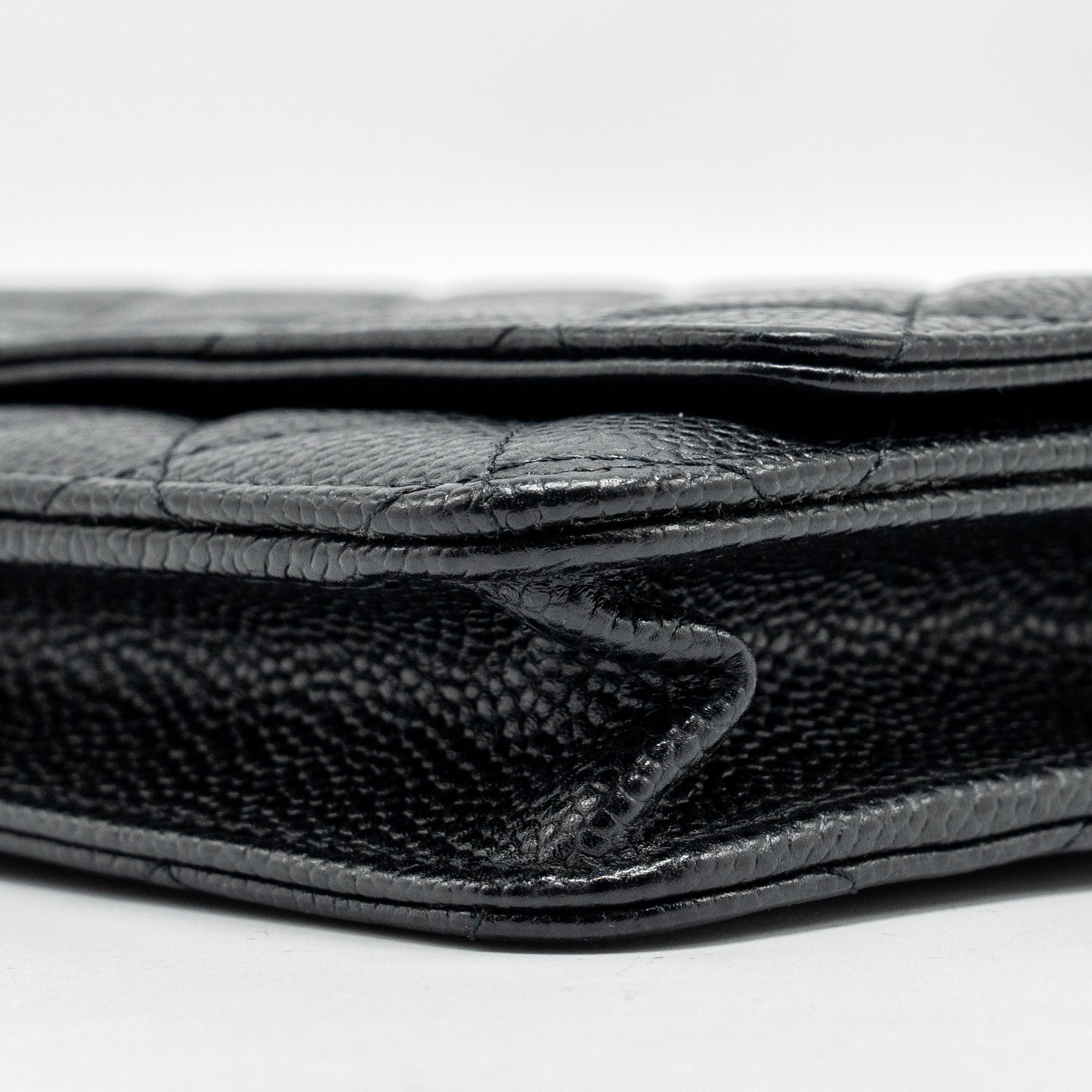 CHANEL CLASSIC WALLET ON CHAIN CAVIAR BLACK GHW