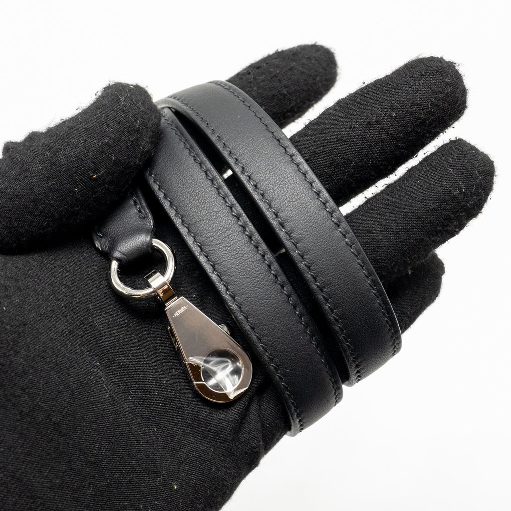 HERMES KELLY 25 SELLIER TOILE H/SWIFT ECRU-BLACK/BLACK SHW