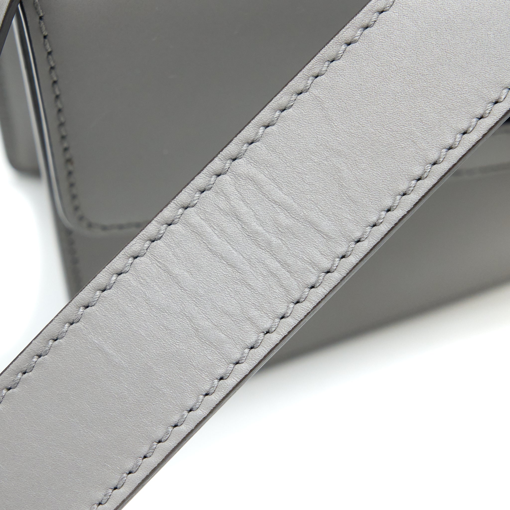 GUCCI SMALL SYLVIE SHOULDER BAG CALFSKIN GREY GHW