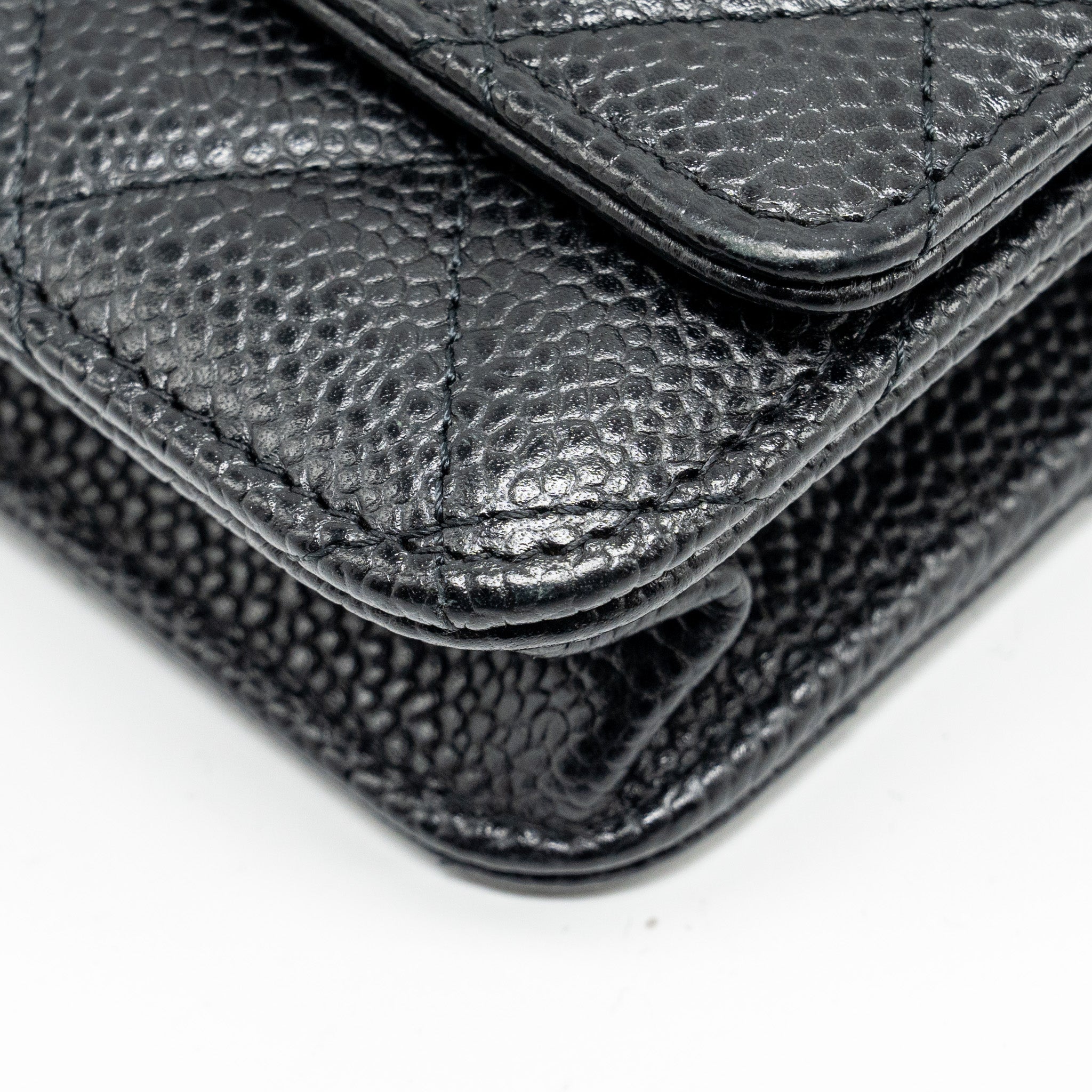 CHANEL CLASSIC WALLET ON CHAIN CAVIAR BLACK GHW