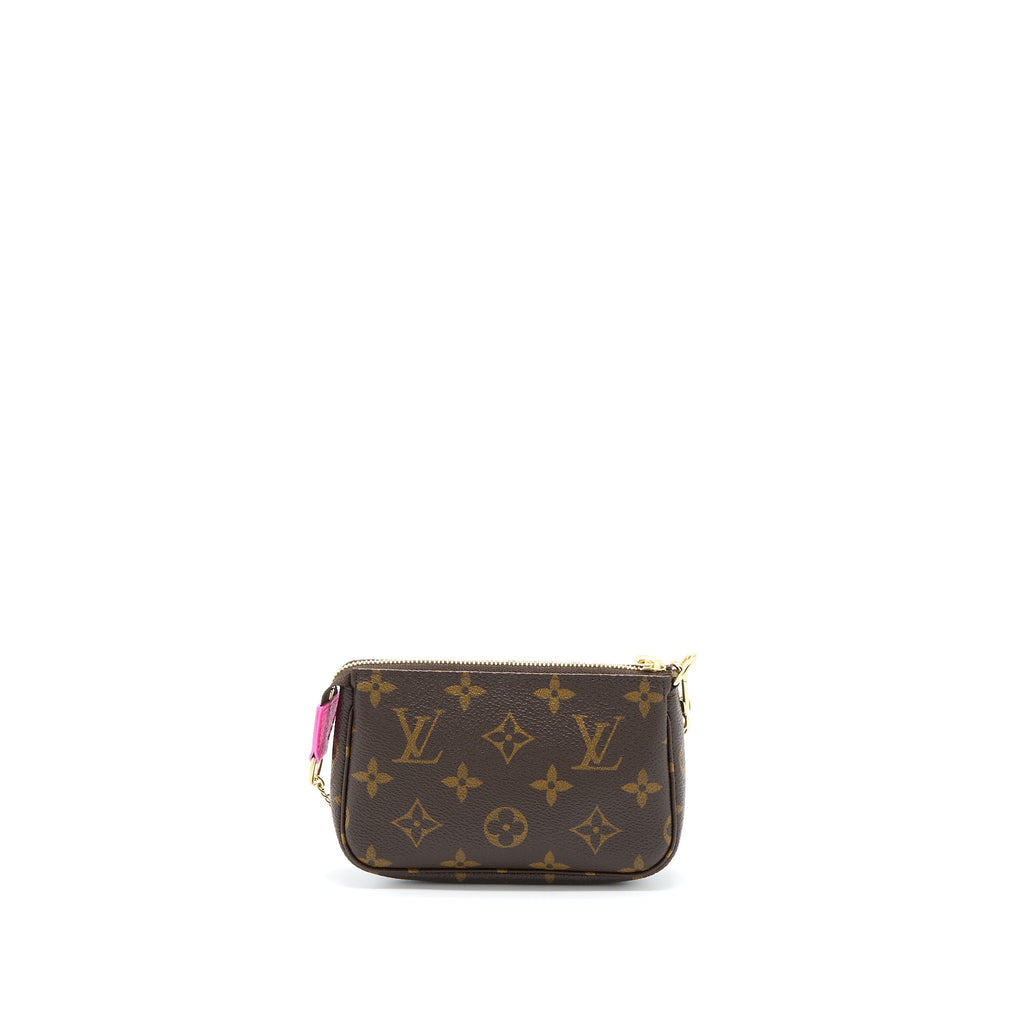 LOUIS VUITTON 2022 CHRISTMAS LIMITED MINI POCHETTE ACCESSORIES MONOGRAM CANVAS SEOUL BOUTIQUE GHW