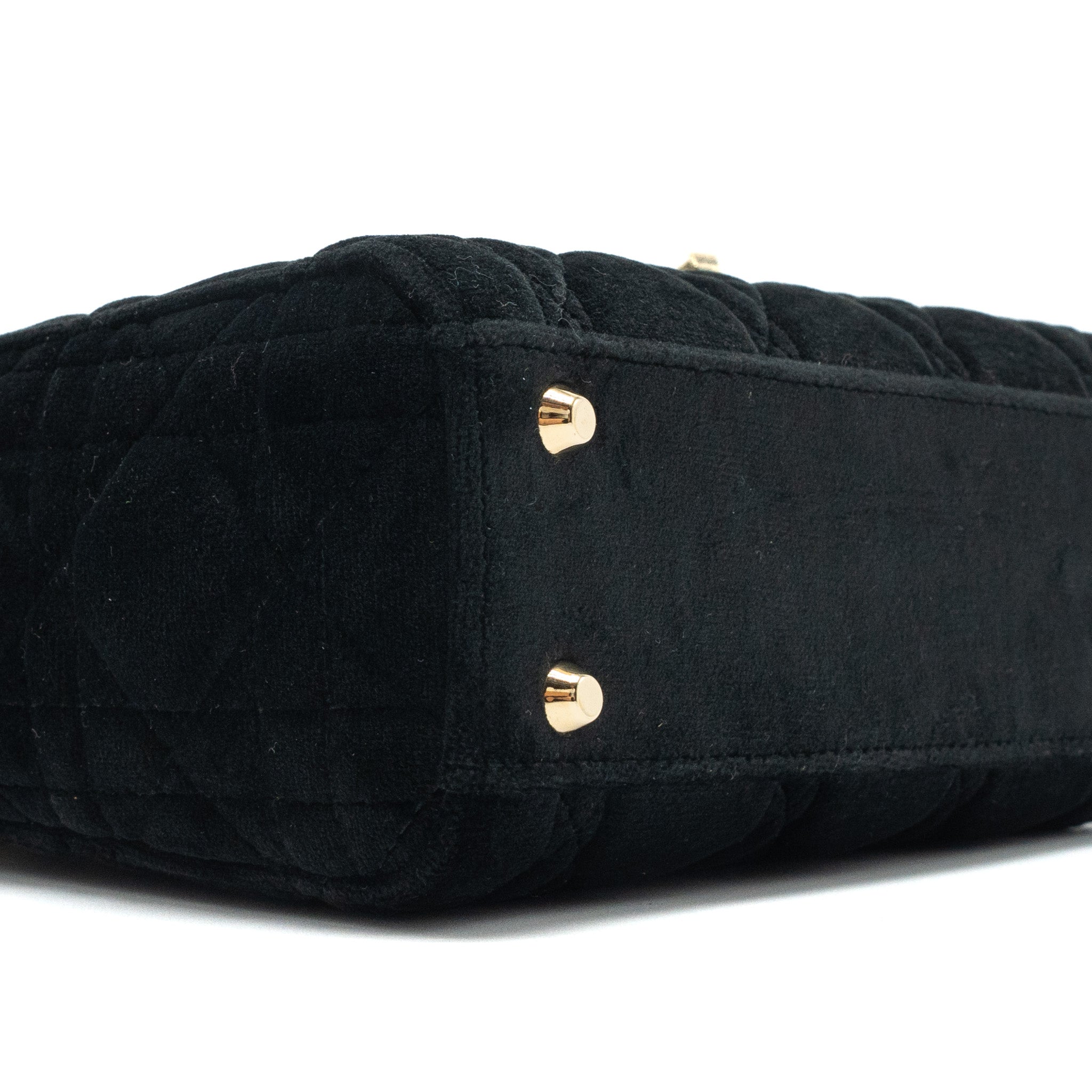 DIOR MINI LADY DIOR VELVET BLACK LGHW