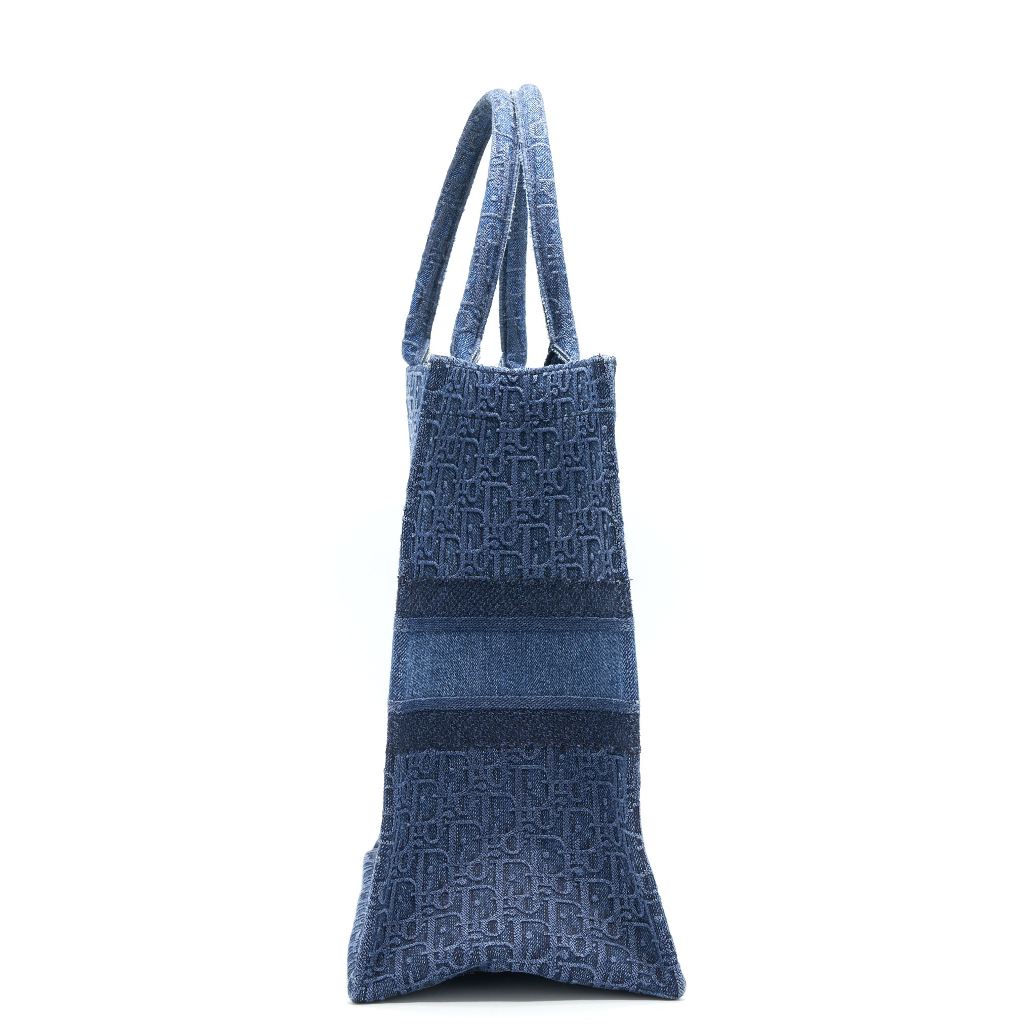 DIOR DENIM DIOR LOGO PRINT BOOK TOTE