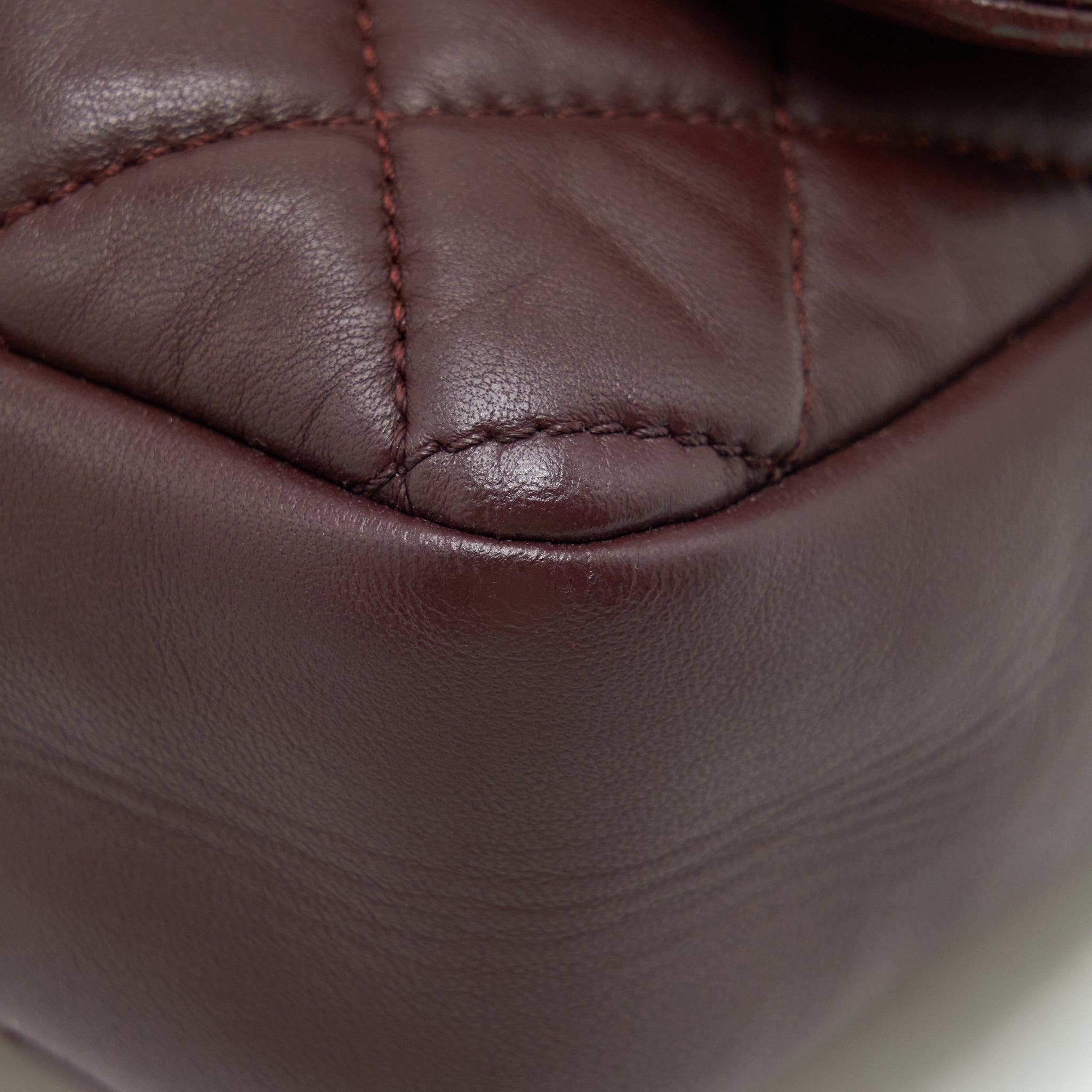 CHANEL COCO RAIN FLAP BAG LAMBSKIN BURGUNDY SHW
