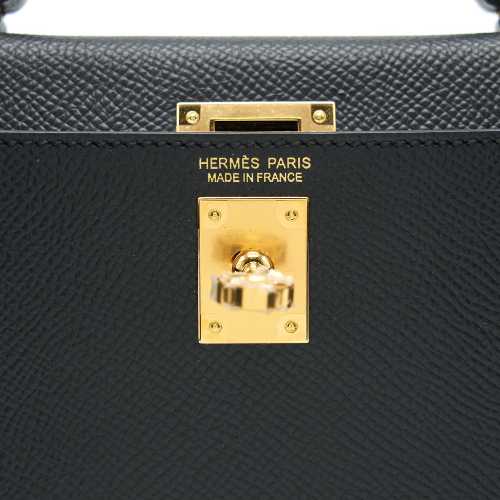 HERMES MINI KELLY Ⅱ EPSOM BLACK GHW