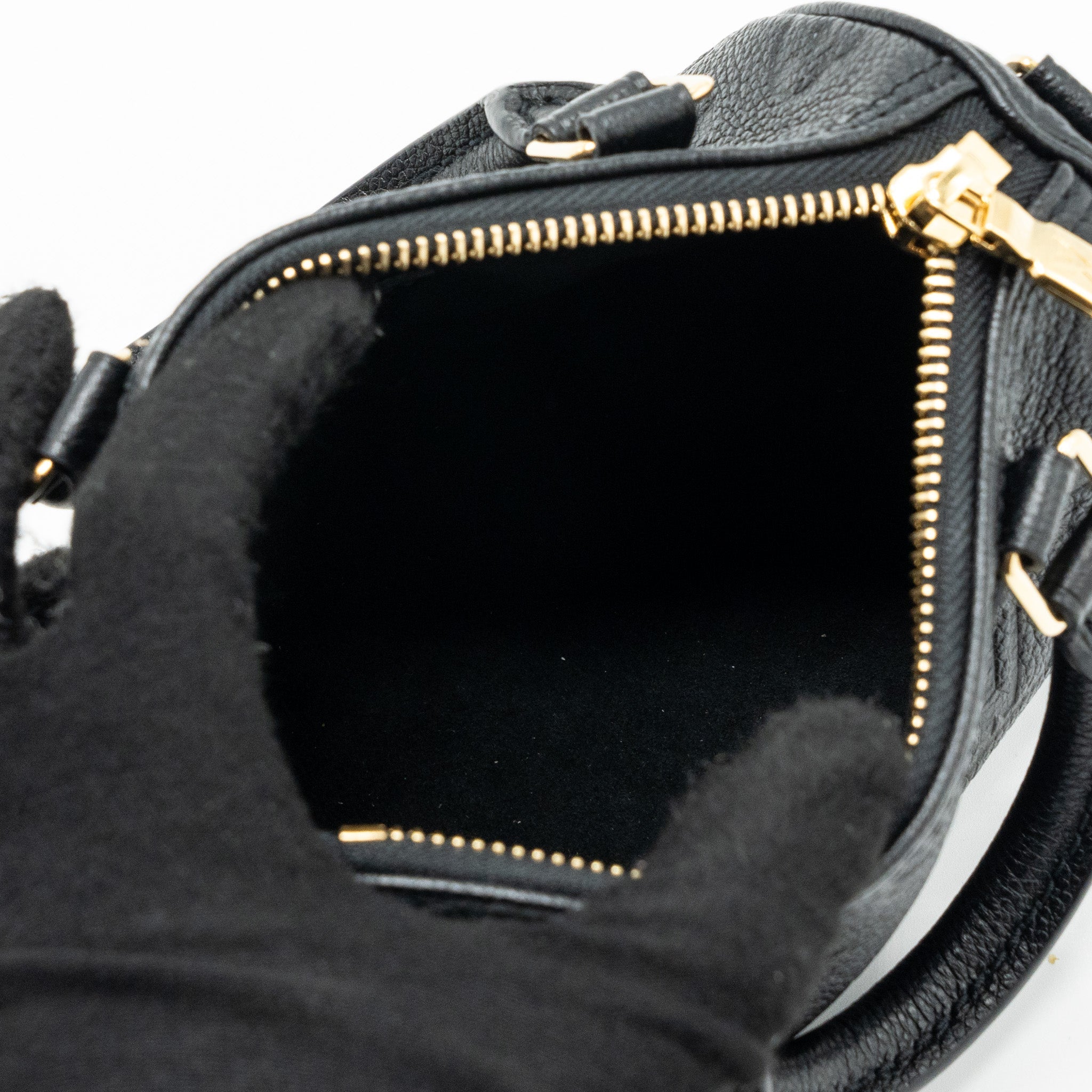 LOUIS VUITTON NANO SPEEDY MONOGRAM EMPREINTE BLACK GHW(NEW VERSION)
