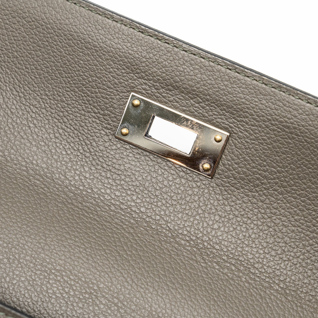 HERMES KELLY 28 EVERCOLOR VERT DE GRIS SHW