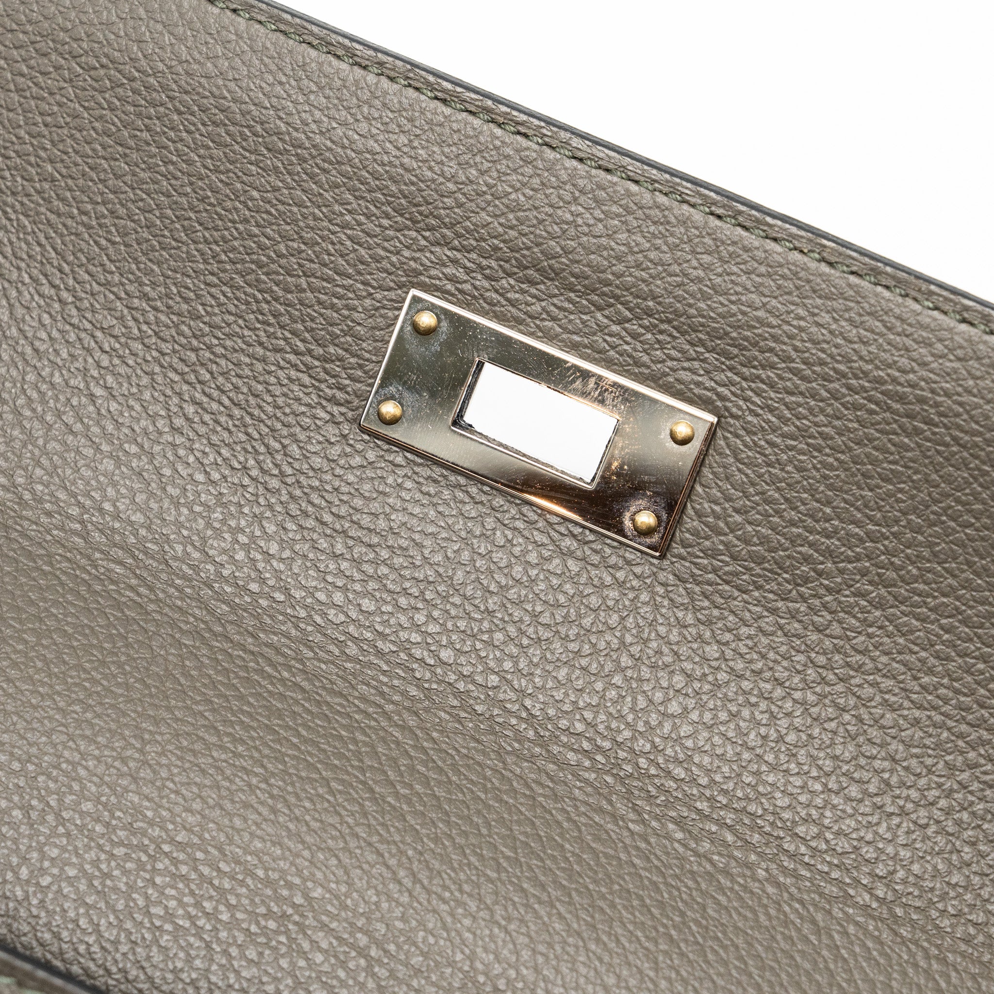 HERMES KELLY 28 EVERCOLOR VERT DE GRIS SHW
