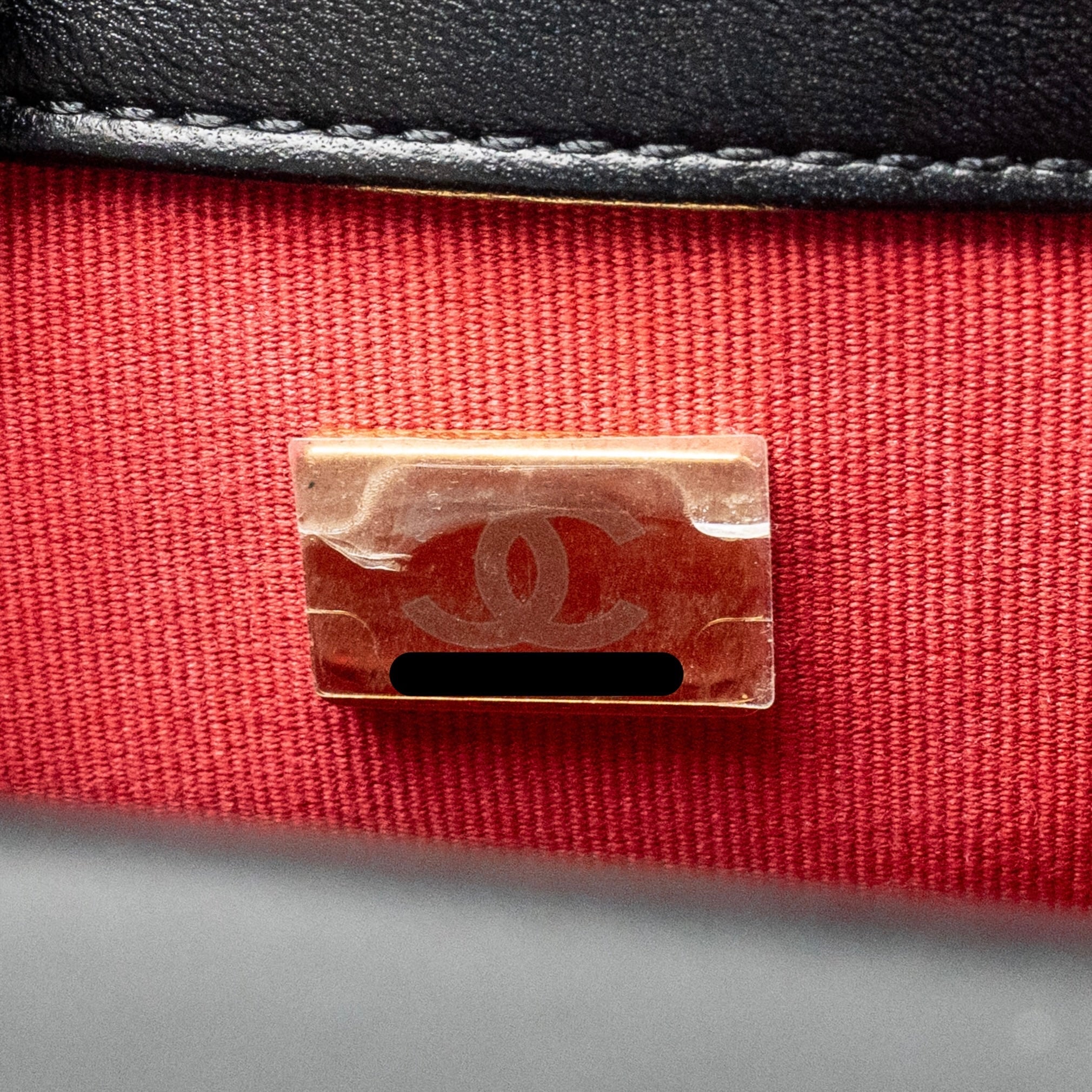 CHANEL MY PERFECT MINI FLAP BAG LAMBSKIN BLACK GHW (MICROCHIP)