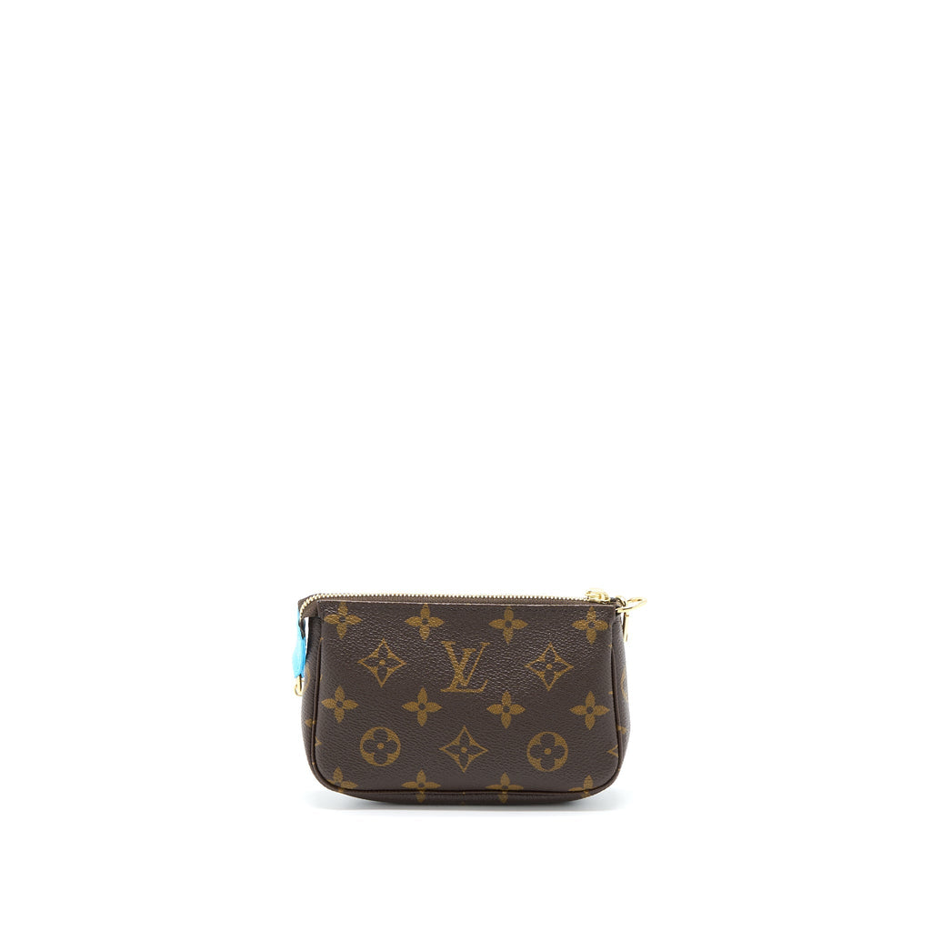 LOUIS VUITTON 2022 CHRISTMAS LIMITED MINI POCHETTE ACCESSORIES MONOGRAM CANVAS TOKYO BOUTIQUE GHW