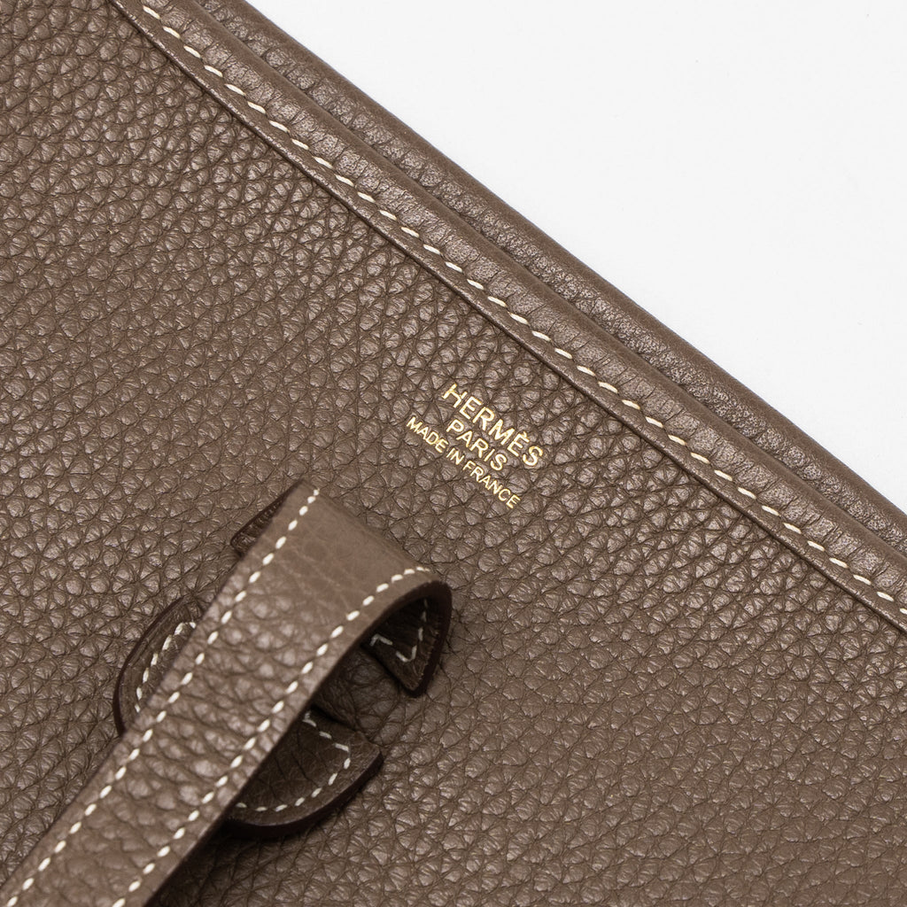 HERMES EVELYN 29 CLEMENCE ETOUPE GHW