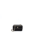 CHANEL LONG VANITY WITH GIANT CHAIN TWEED/LAMBSKIN BLACK LGHW
