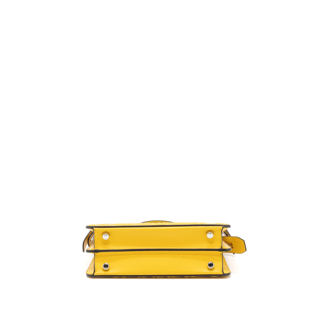 FENDI TOP HANDLE PEEKABOO LAMBSKIN YELLOW SHW