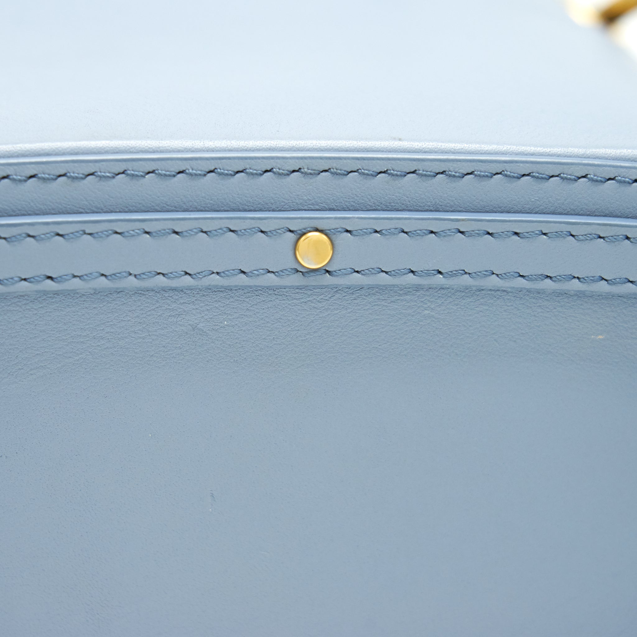 CHLOE ROY BUCKET LEATHER CROSS BODY BAG LIGHT BLUE