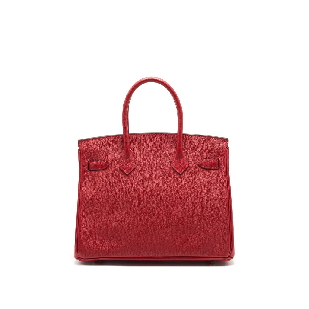 HERMES BIRKIN 30 Q5 ROUGE CASAQUE GOLD HARDWARE
