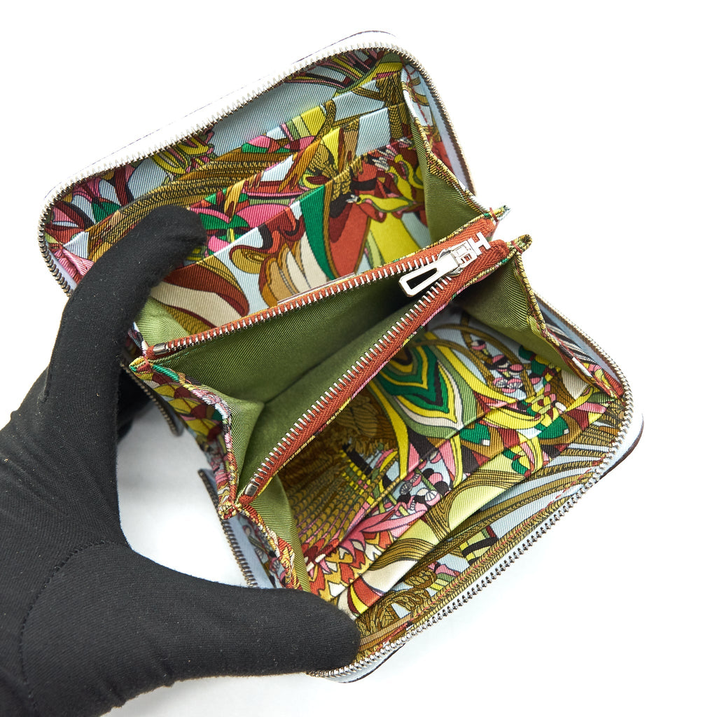 HERMES SILK IN COMPACT WALLET