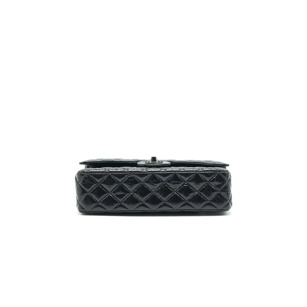 CHANEL MEDIUM CLASSIC DOUBLE FLAP BAG SHINY CRUMPLED CALFSKIN