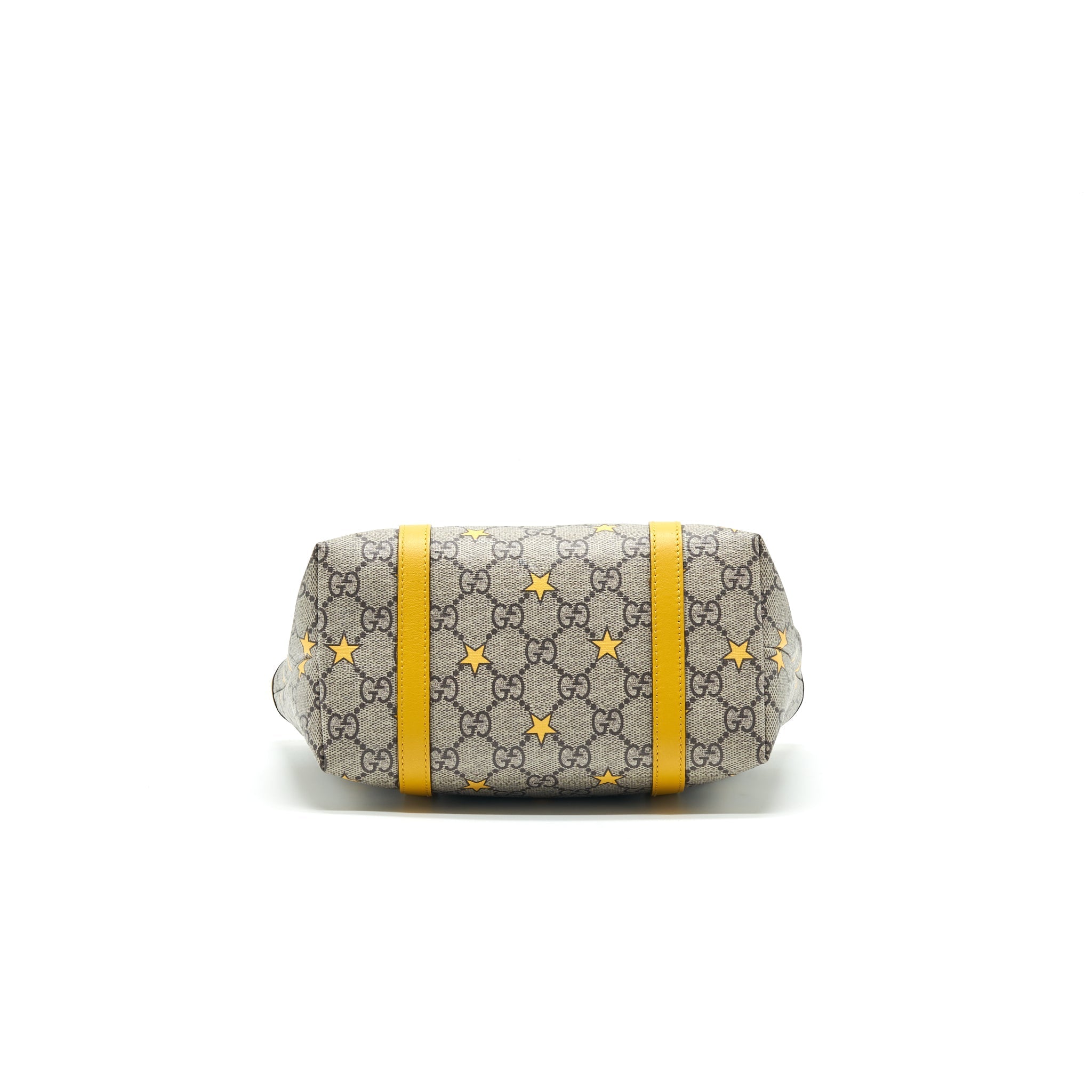GUCCI KID'S GG SUPREME TOTE BAG YELLOW STAR