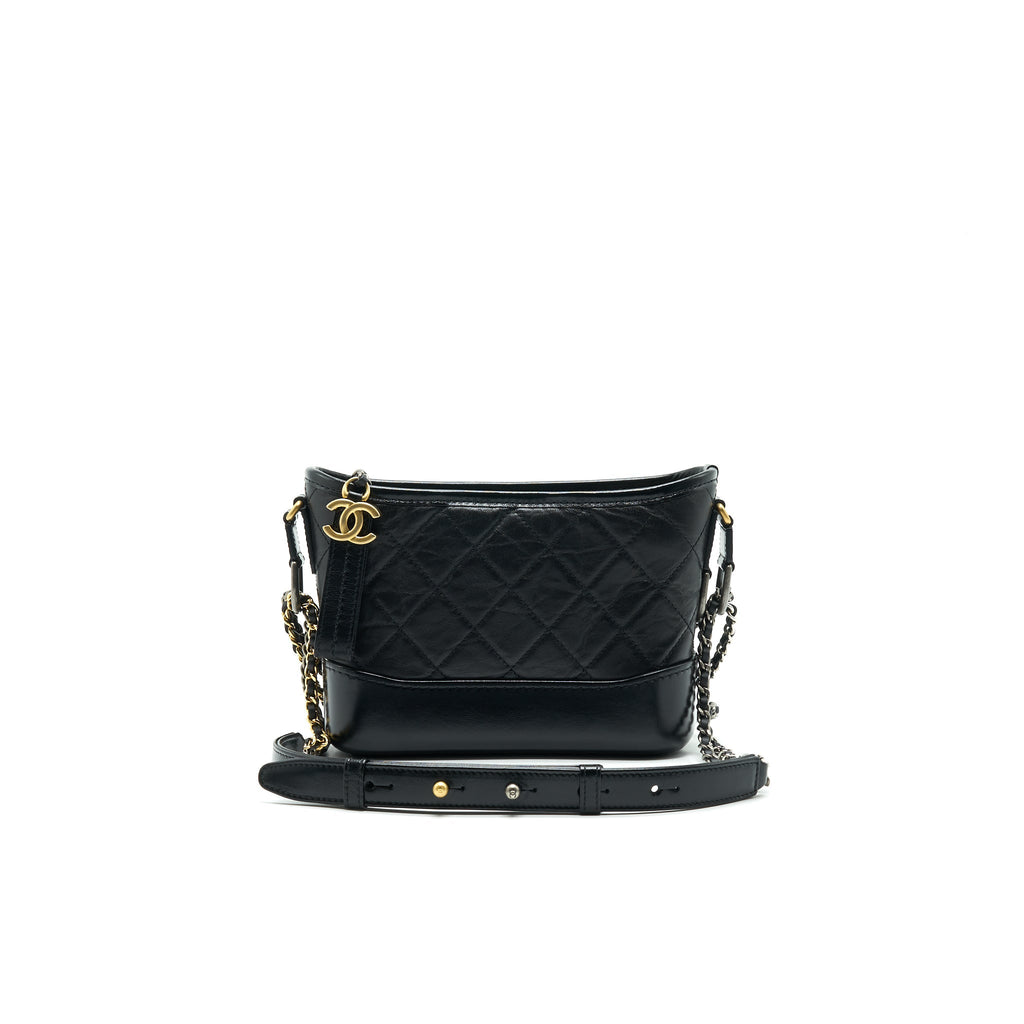 CHANEL SMALL GABRILLE HOBO BAG BLACK