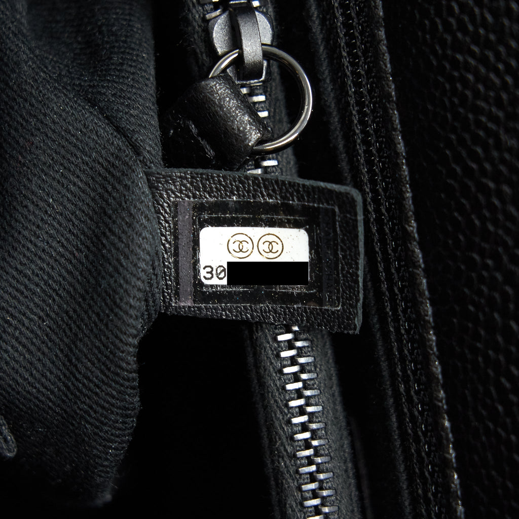 CHANEL COCO HANDLE SMALL FLAP BAG GRAINED CALFSKIN & BLACK METAL